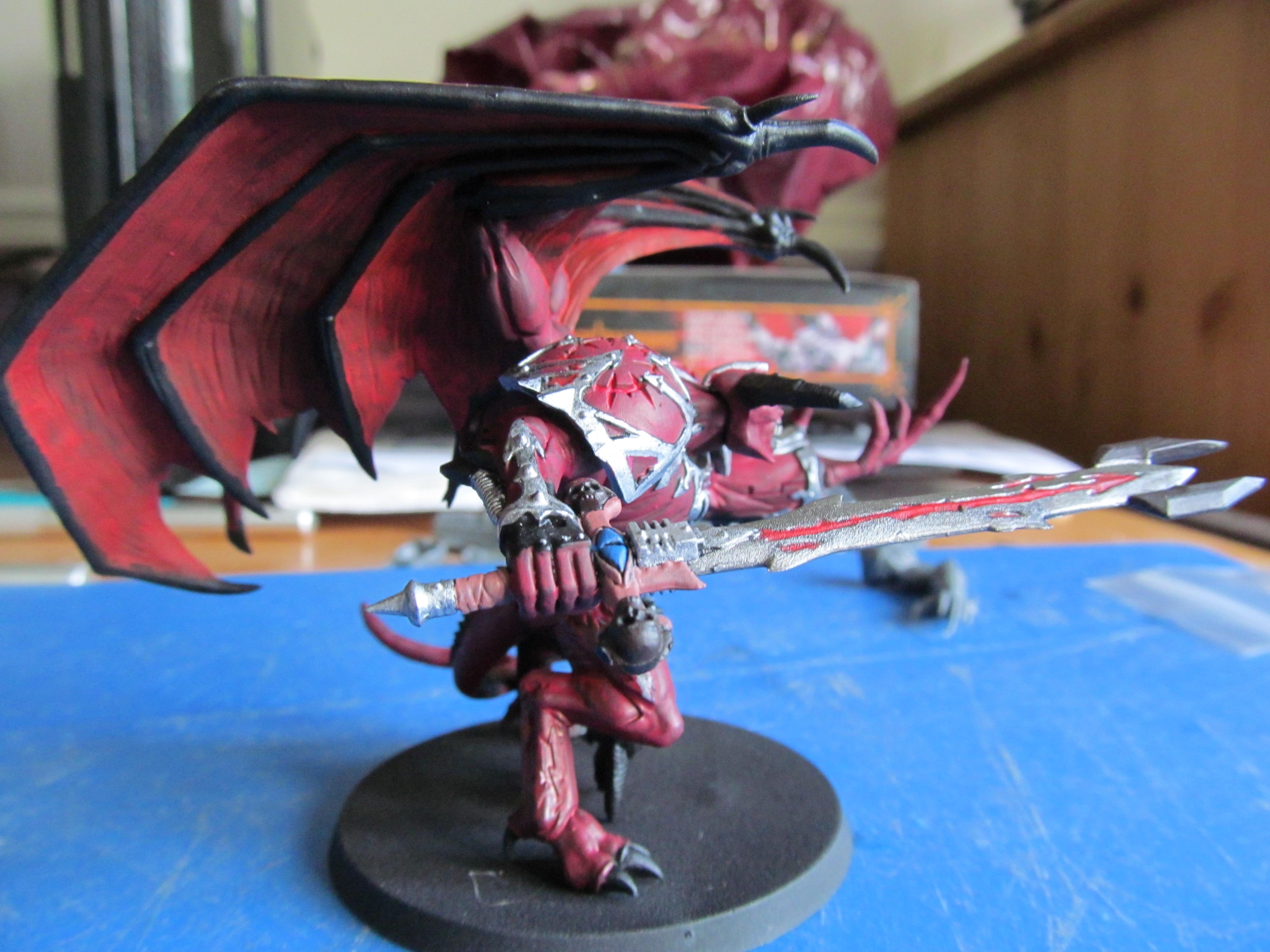 Daemon Prince Kazraguhl Near base coat completion Sword View