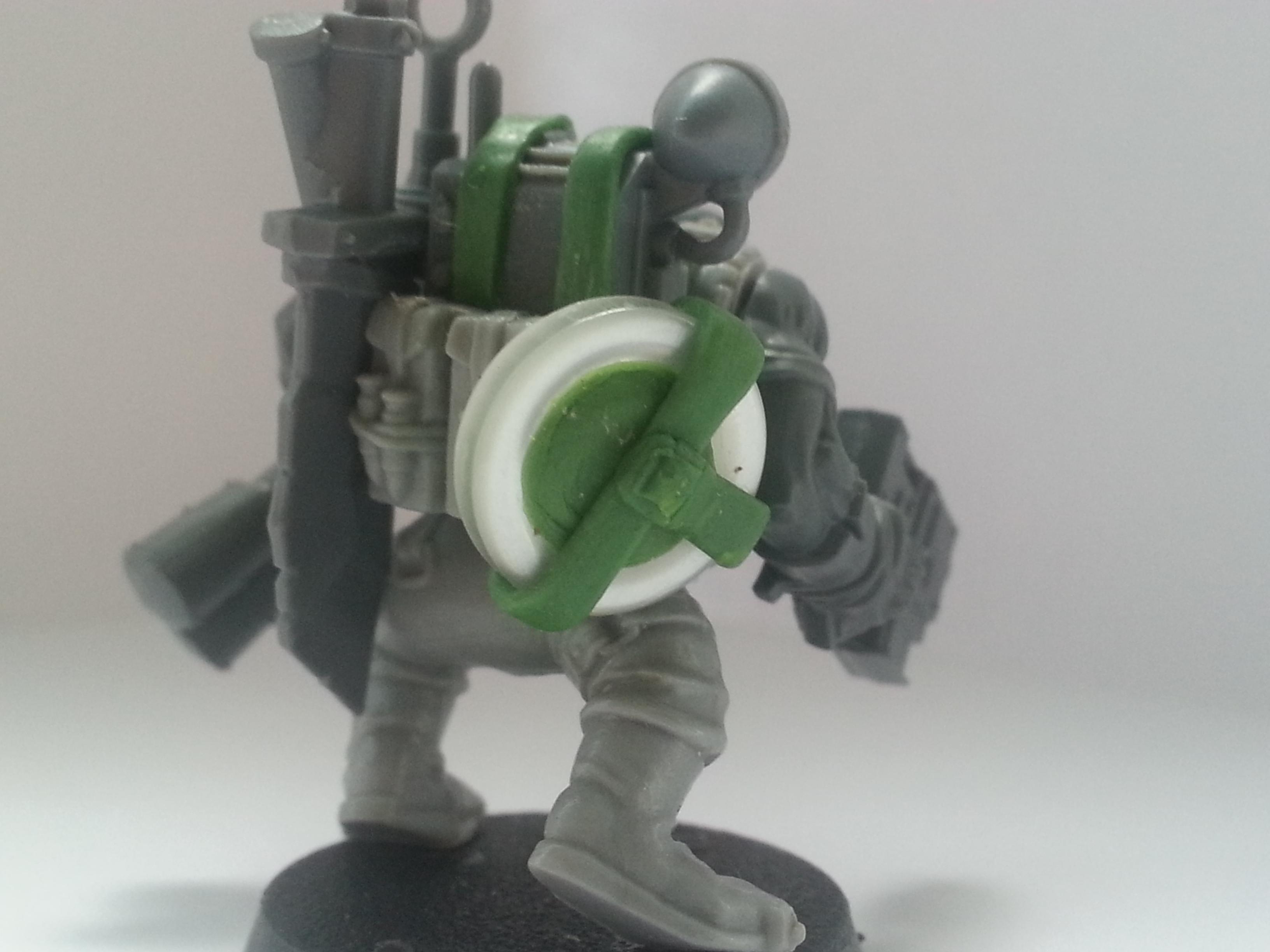 backpack made from a guard comm pack. extra pockets and tankbuster bombs as standard