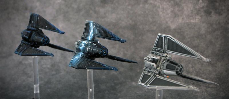 Cloaking, Conversion, Custom, E-wing, Painting, Tie Fighter, Tie Phantom, X-Wing