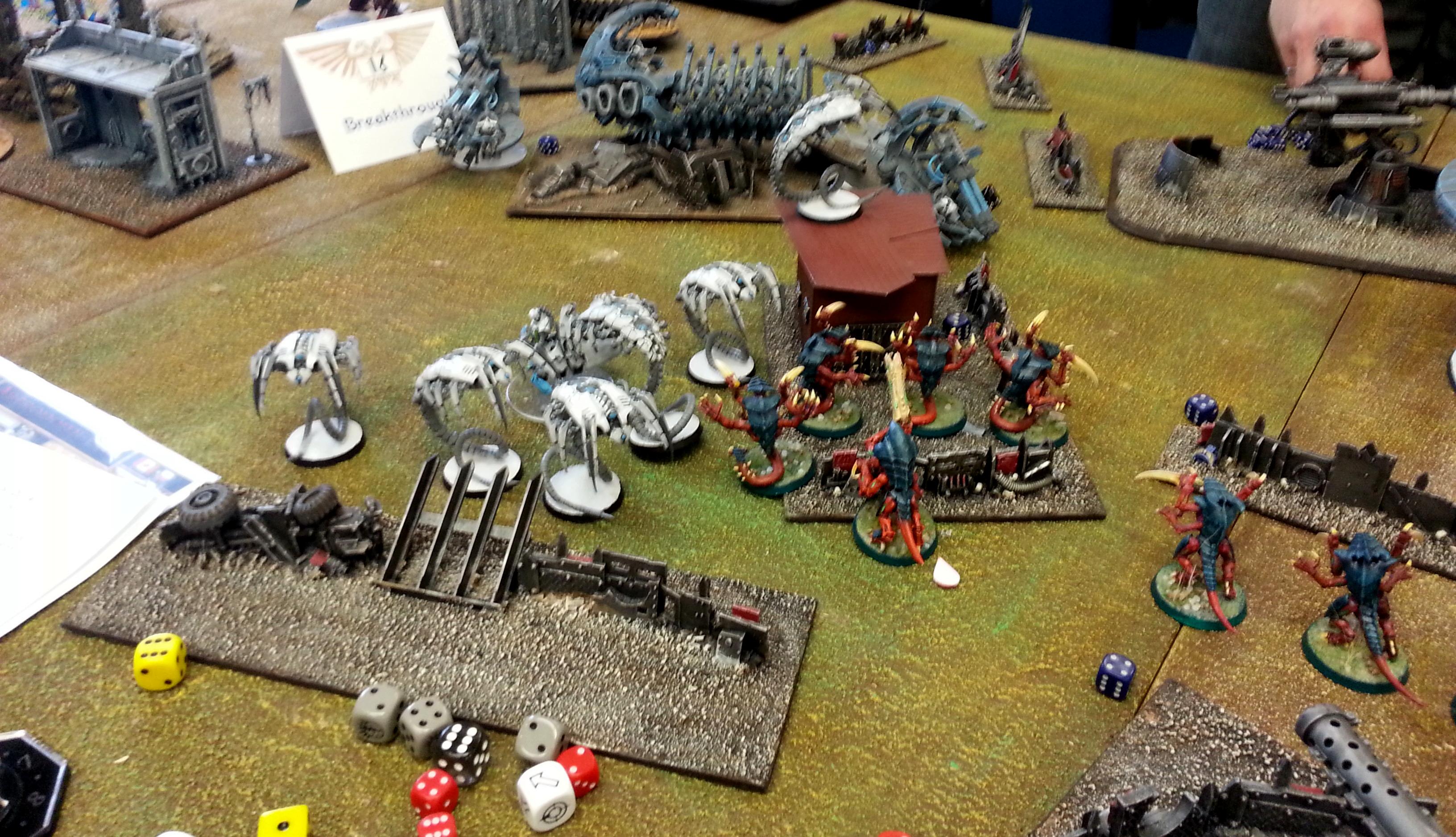 Necrons, Tyranids, Turn 2a Necrons: Wraiths move up