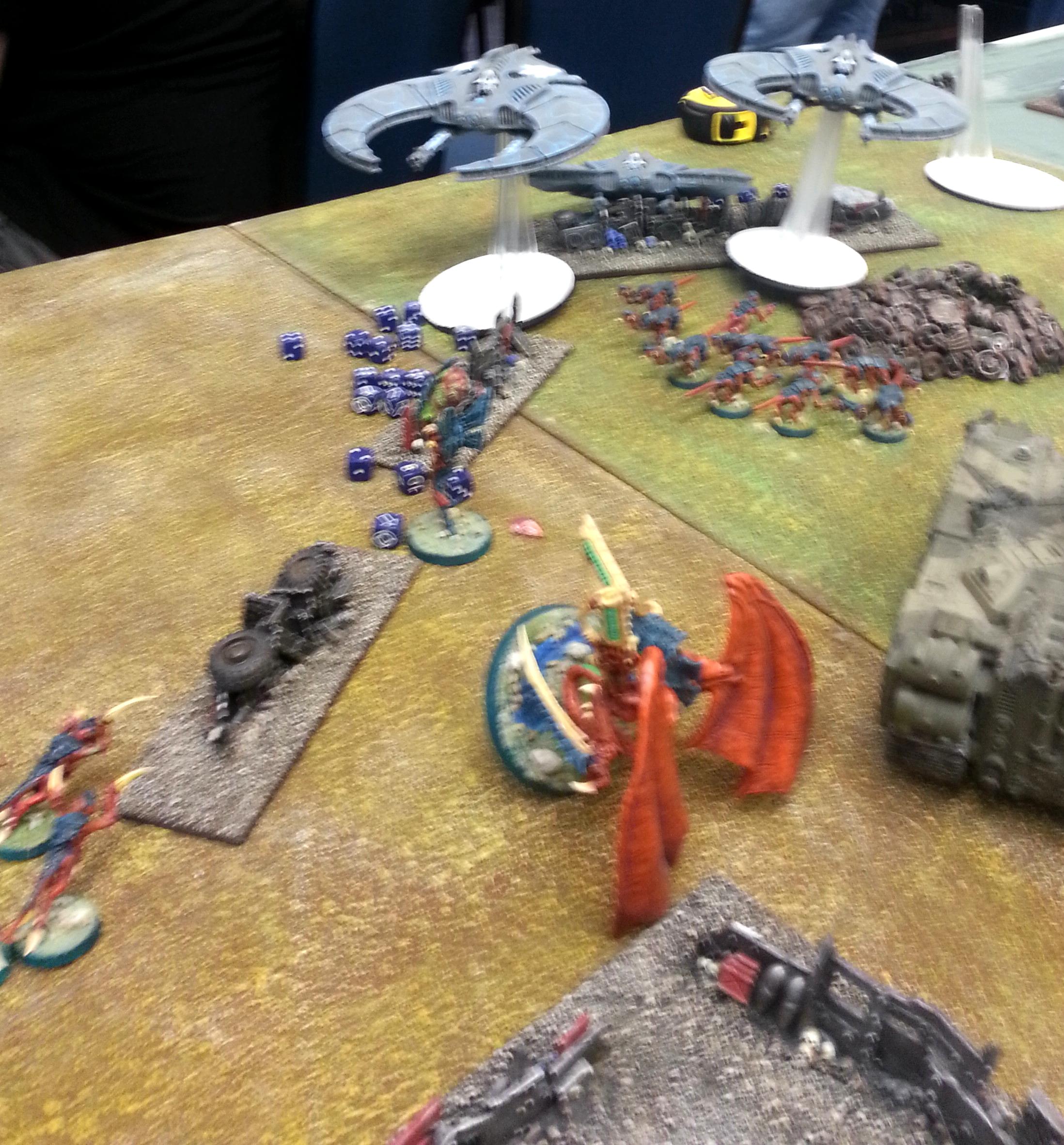 Necrons, Tyranids, Turn 4a Necrons: Night Scythes kill Harpy