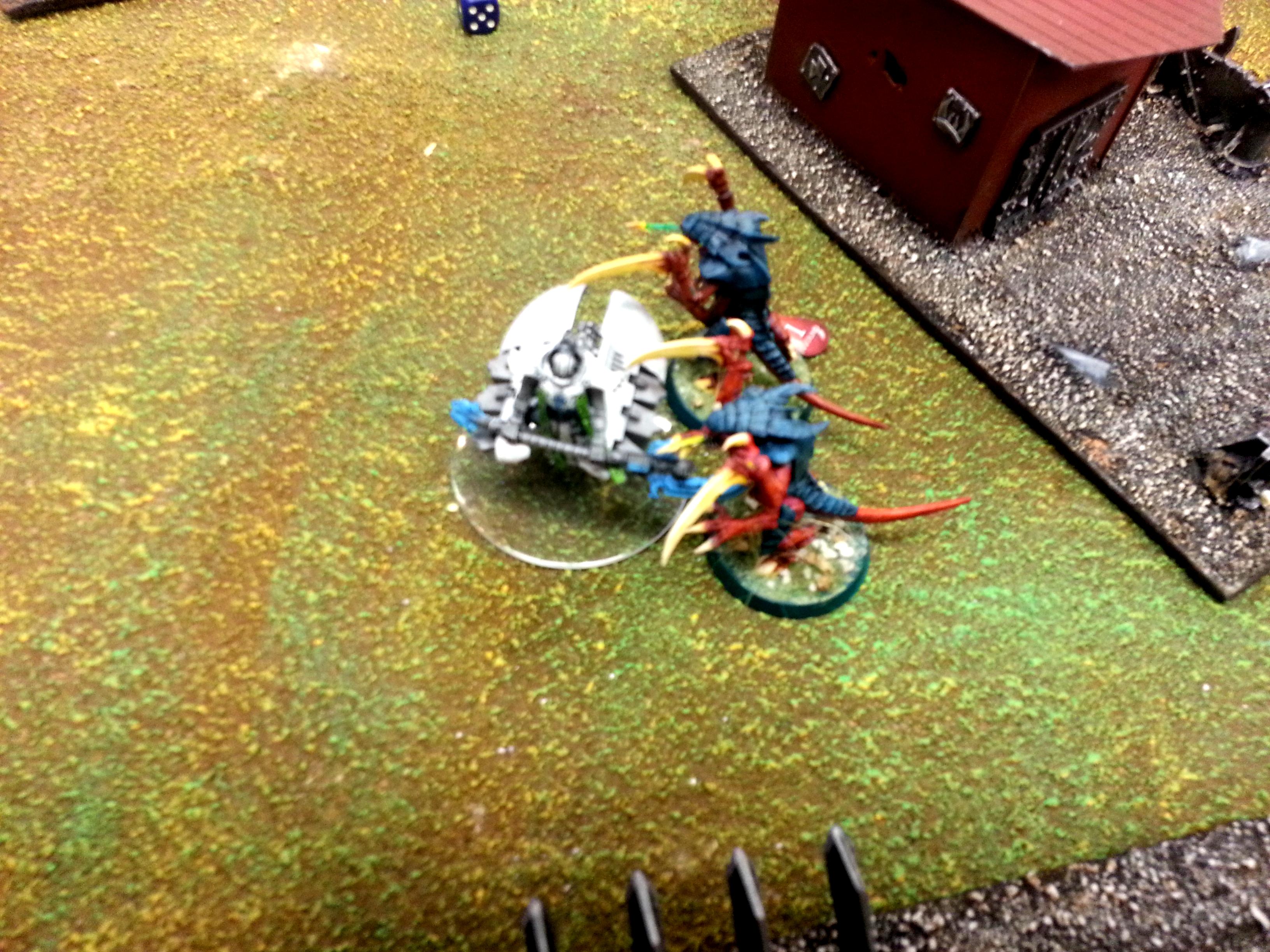 Necrons, Tyranids, Turn 4a Necrons: Lord kills a Warrior