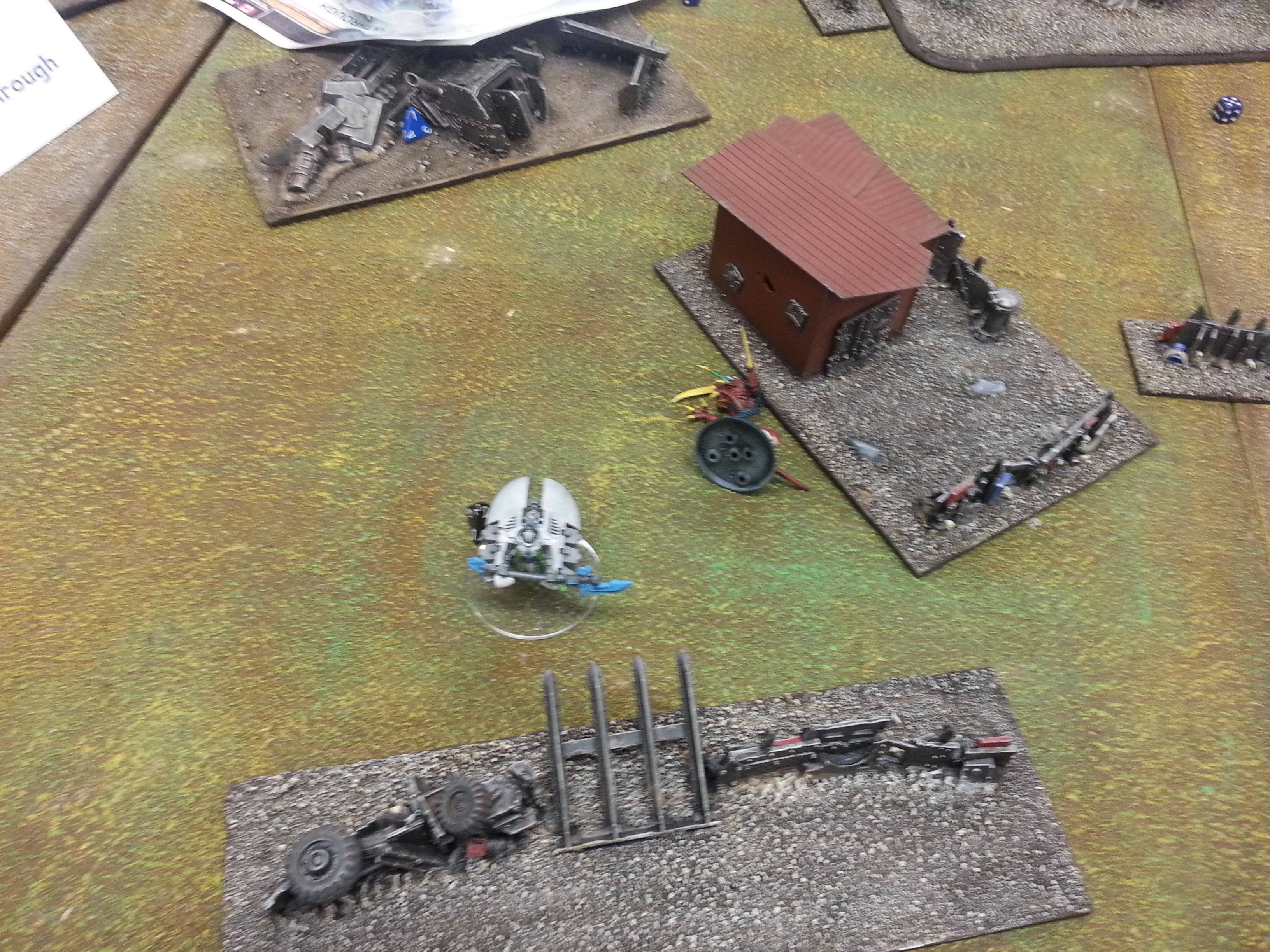 Necrons, Tyranids, Turn 5b Tyranids: Lord destroyes last Warrior