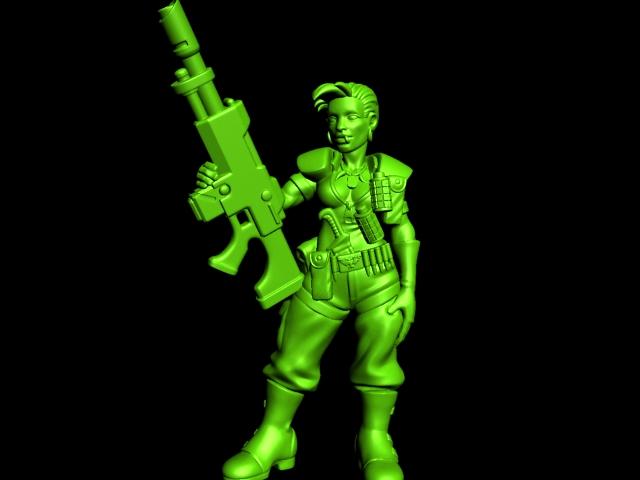 3d Model, Female, Girl, Printer, Rats, Savlar, Sergeant, Tunnel War, Woman
