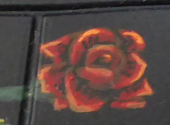 Red freehand rose