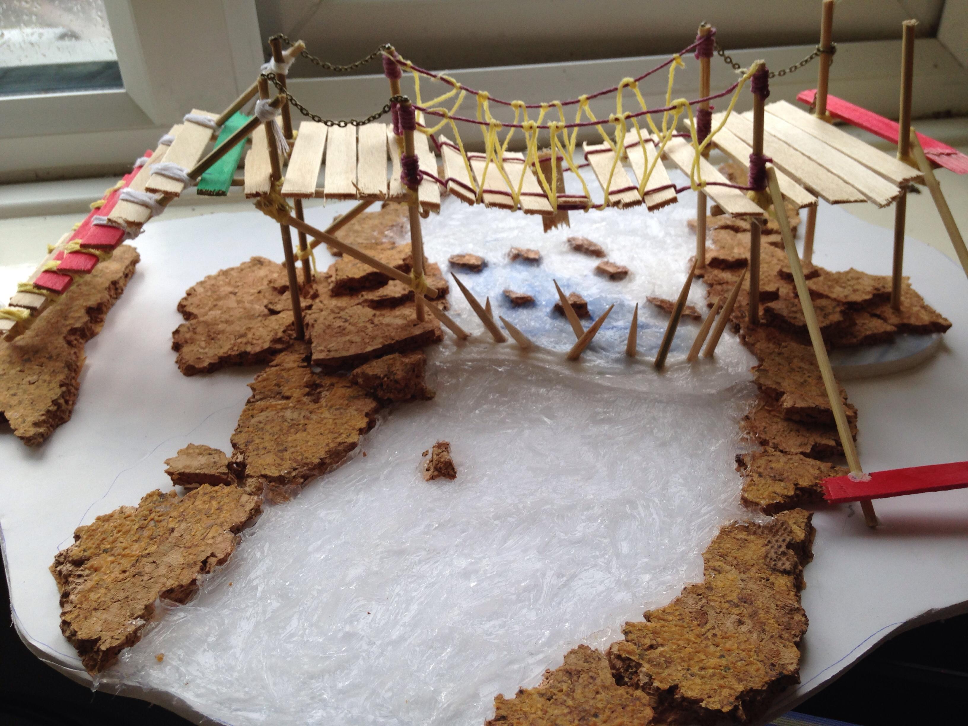 Bridge, River, Rope Bridge, Terrain