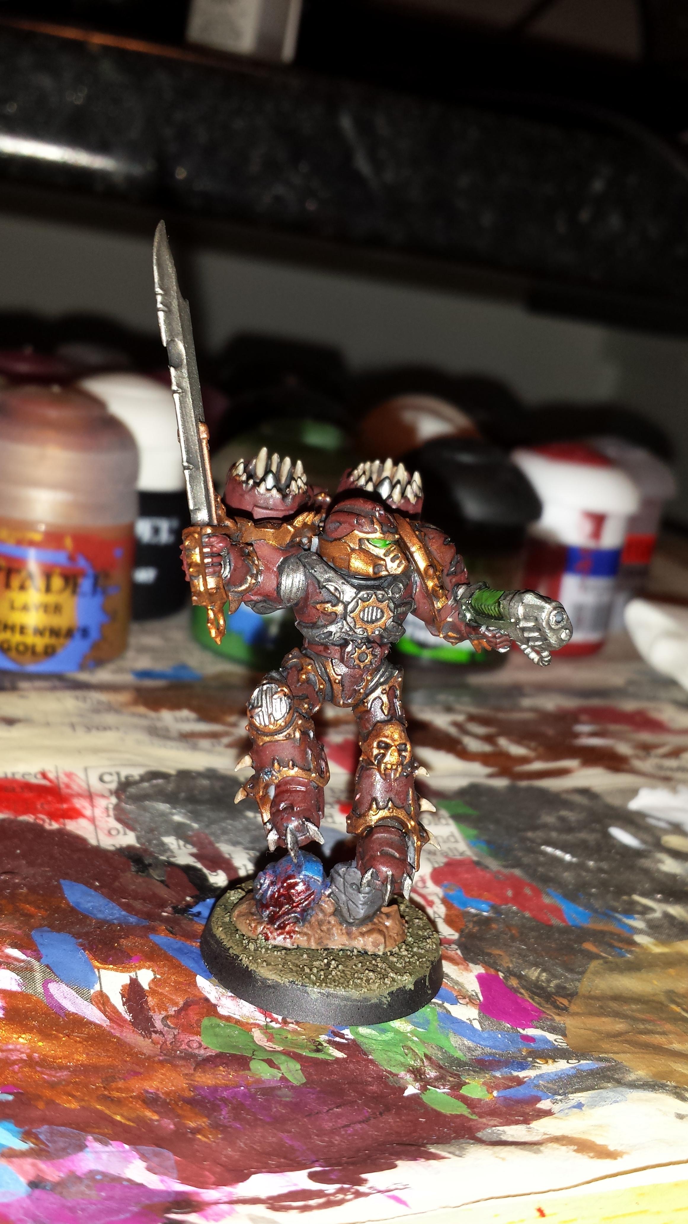 Chaos Raptor Champion, Chaos Raptors, Chaos Space Marines, Crimson Slaughter, Mark Of Khorne, Plasma Pistol, Power Sword