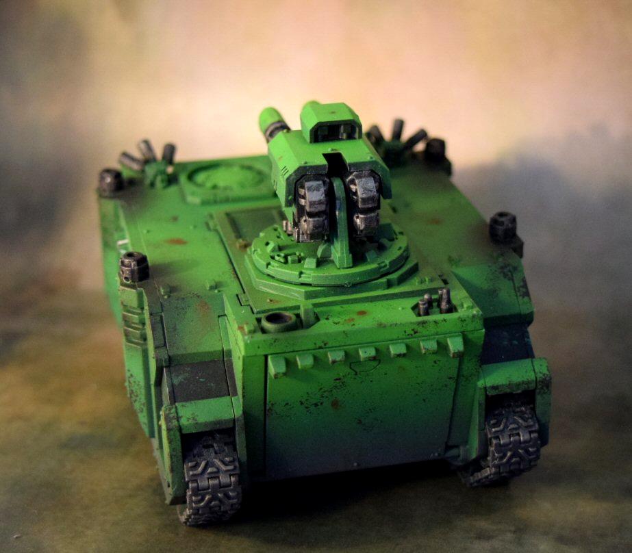 Razorback, Sons Of Medusa, Space Marines, Weathered