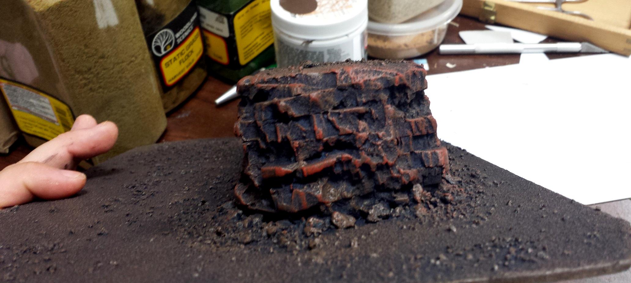 Blue, Commission, Hot Glue, Hotglue, Mesa, Pink, Styrofoam, Terrain, Tutorial, Waaazag, Waazag, Work In Progress