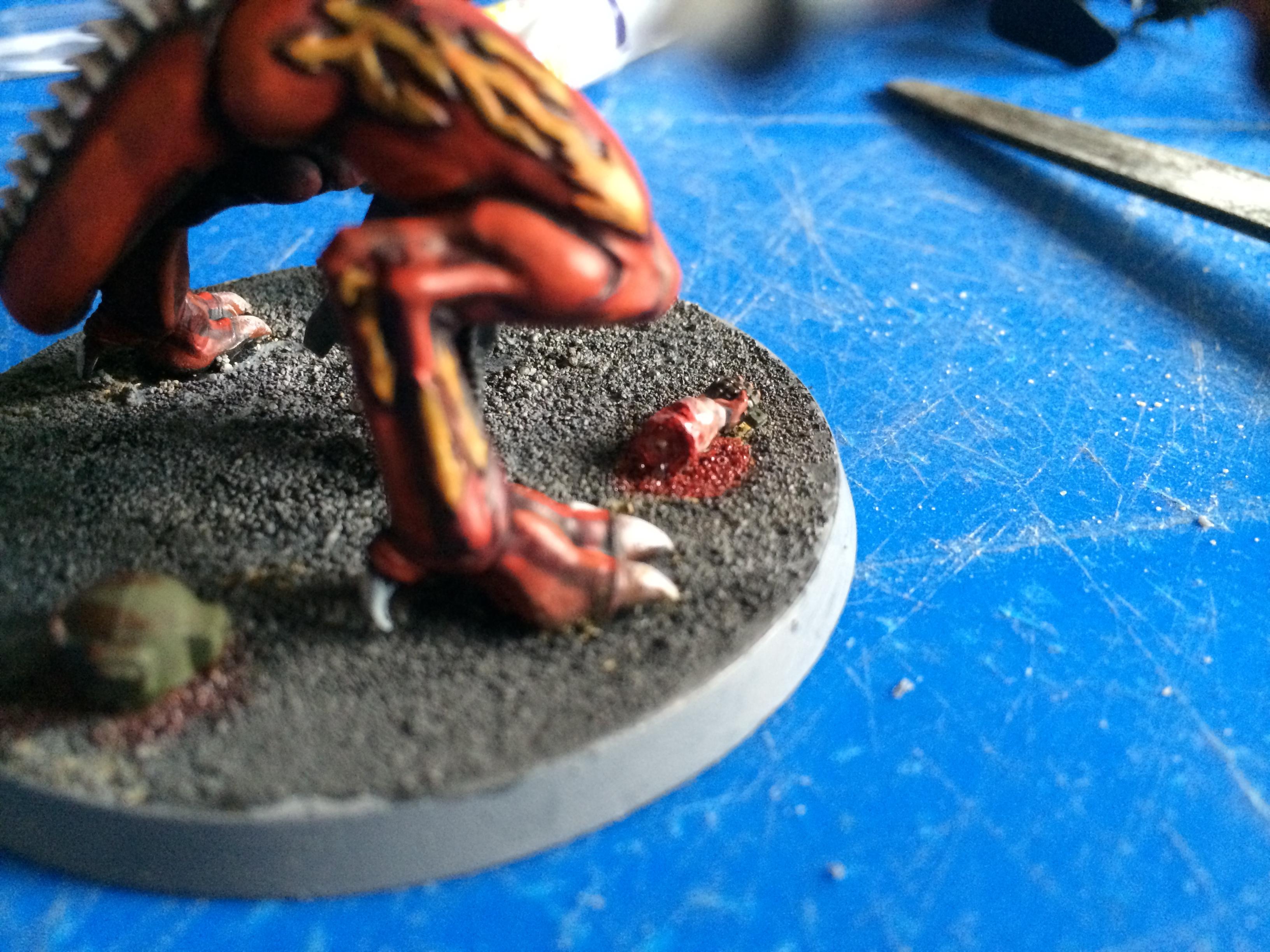 Base complete rear view of arm