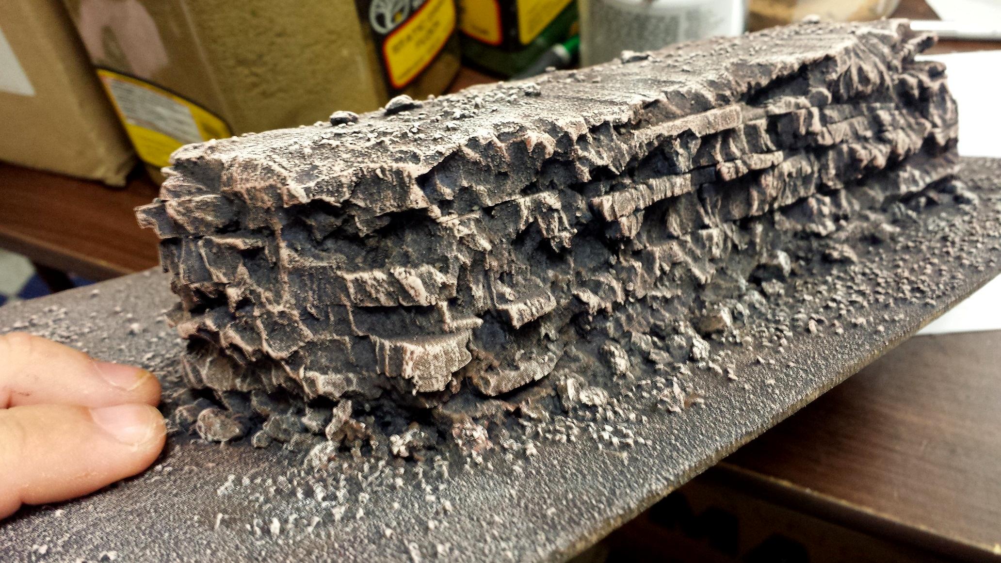 Blue, Commission, Hot Glue, Hotglue, Mesa, Pink, Styrofoam, Terrain, Tutorial, Waaazag, Waazag, Work In Progress