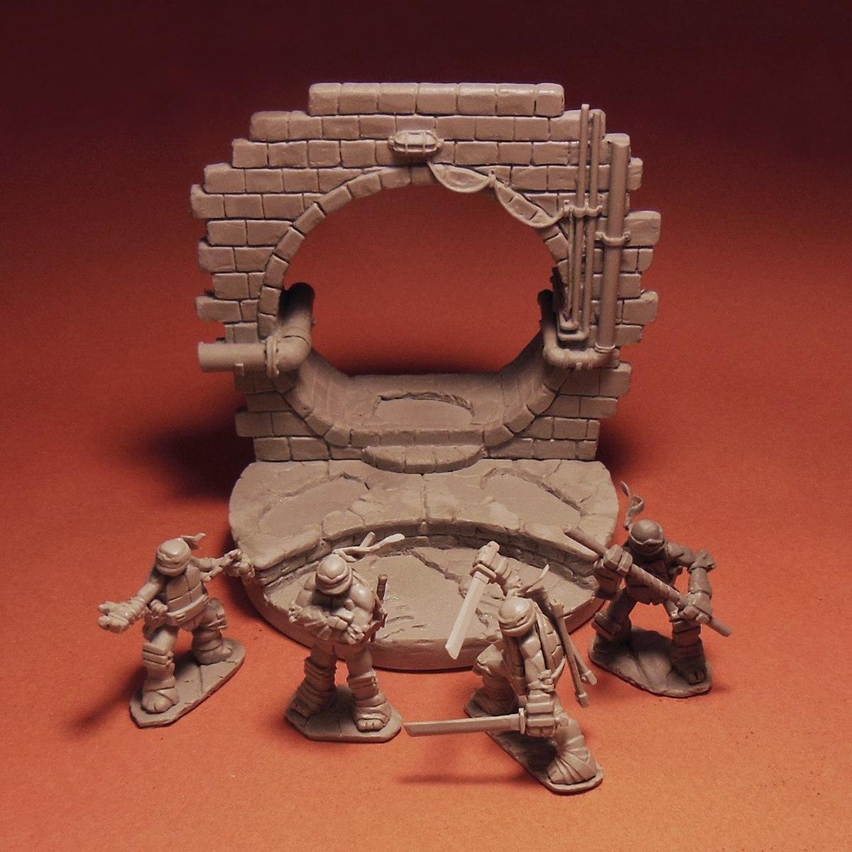 28, 32, Display Piece, Donatello, Leonardo, Michelangelo, Raphael, Tmnt