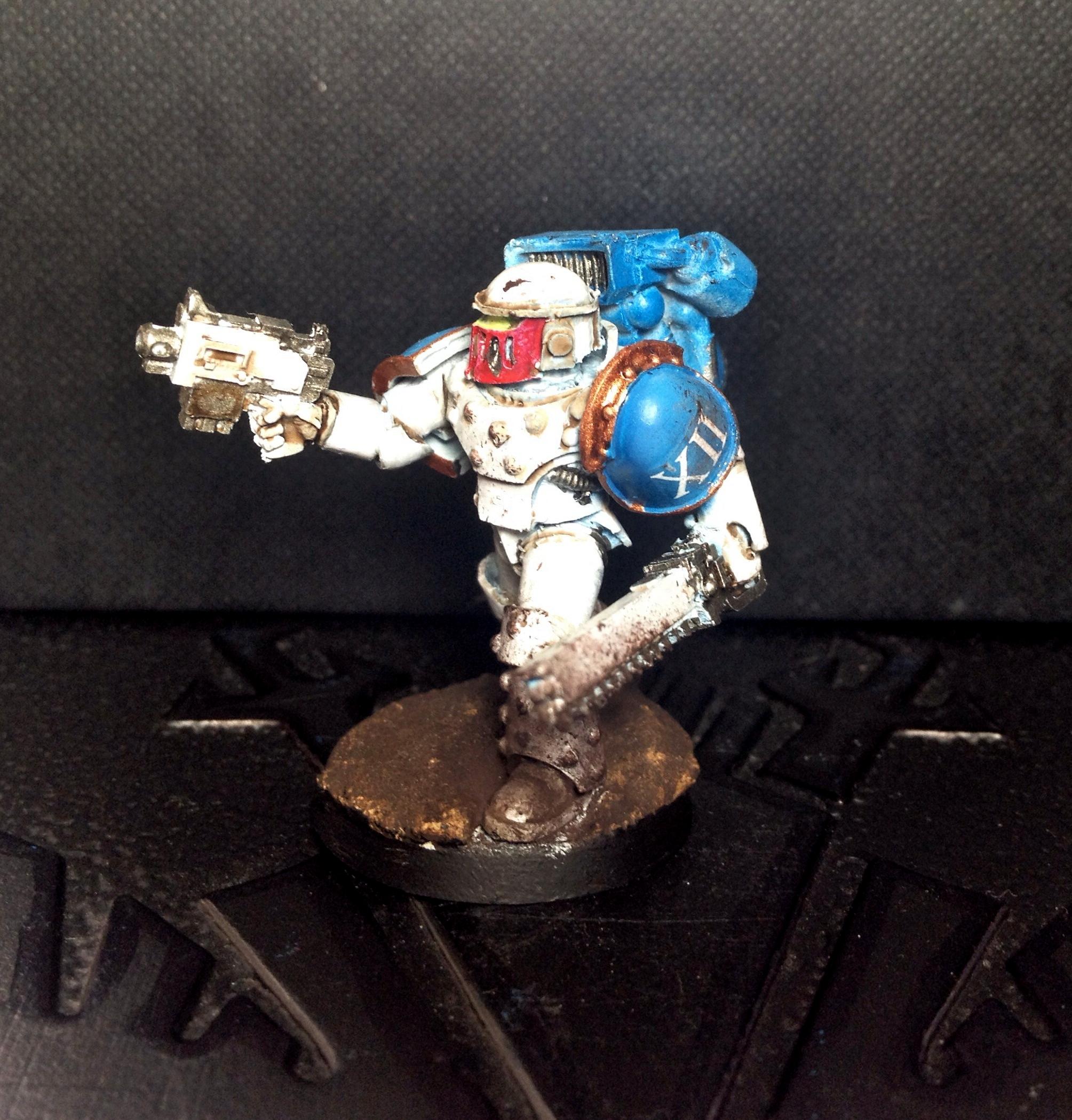 Assault Squad, Blue, Bolt Pistols, Chain Sword, Horus Heresy, Pre Heresy, White, World Eaters