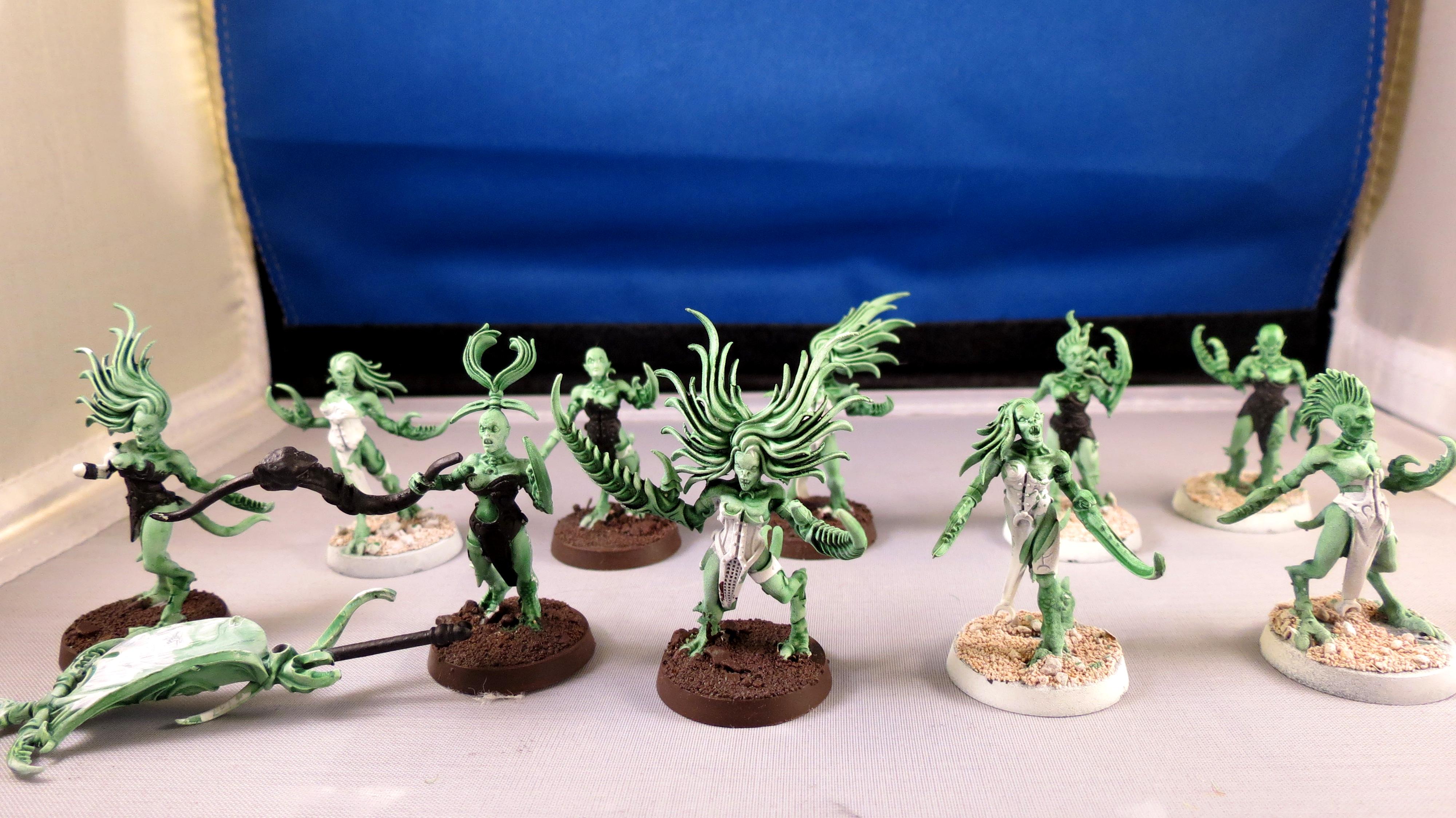 partially painted daemonettes