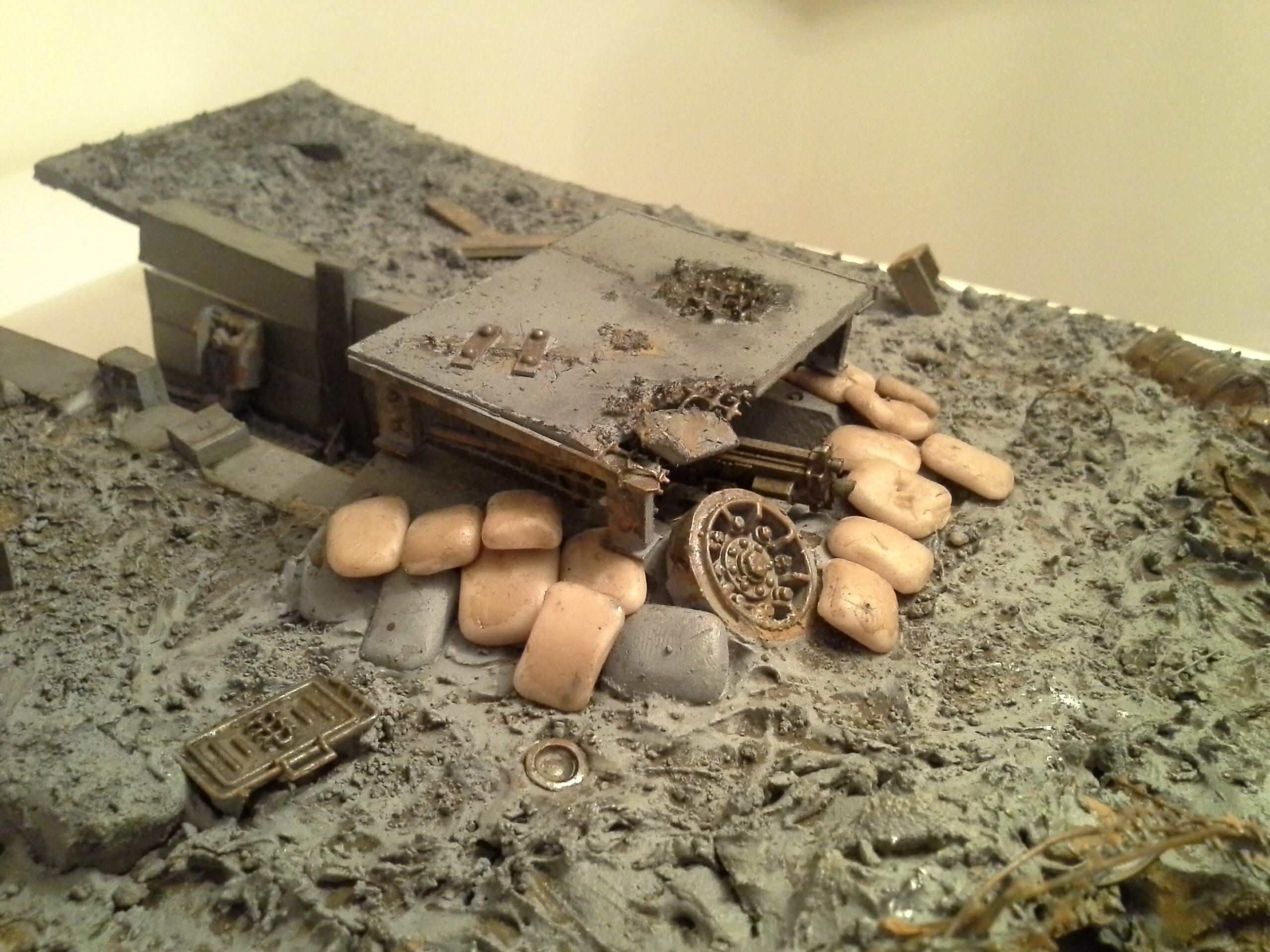 Damage, Heavy Bolter, Mud, Terrain, Trench, Vraks