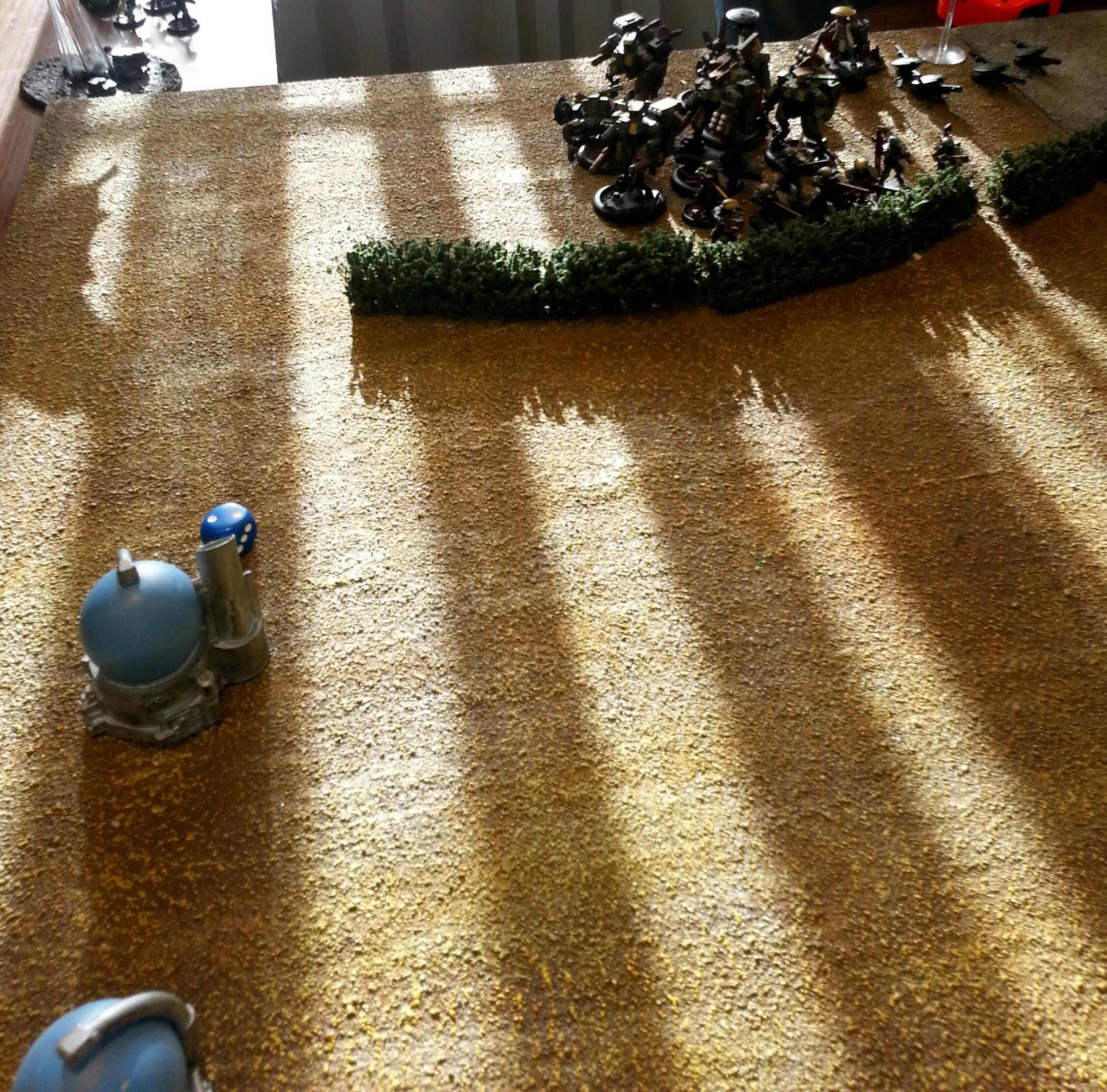 Tau, Tyranids, Turn 2b Tyranids: Warrior evaporate to overwatch