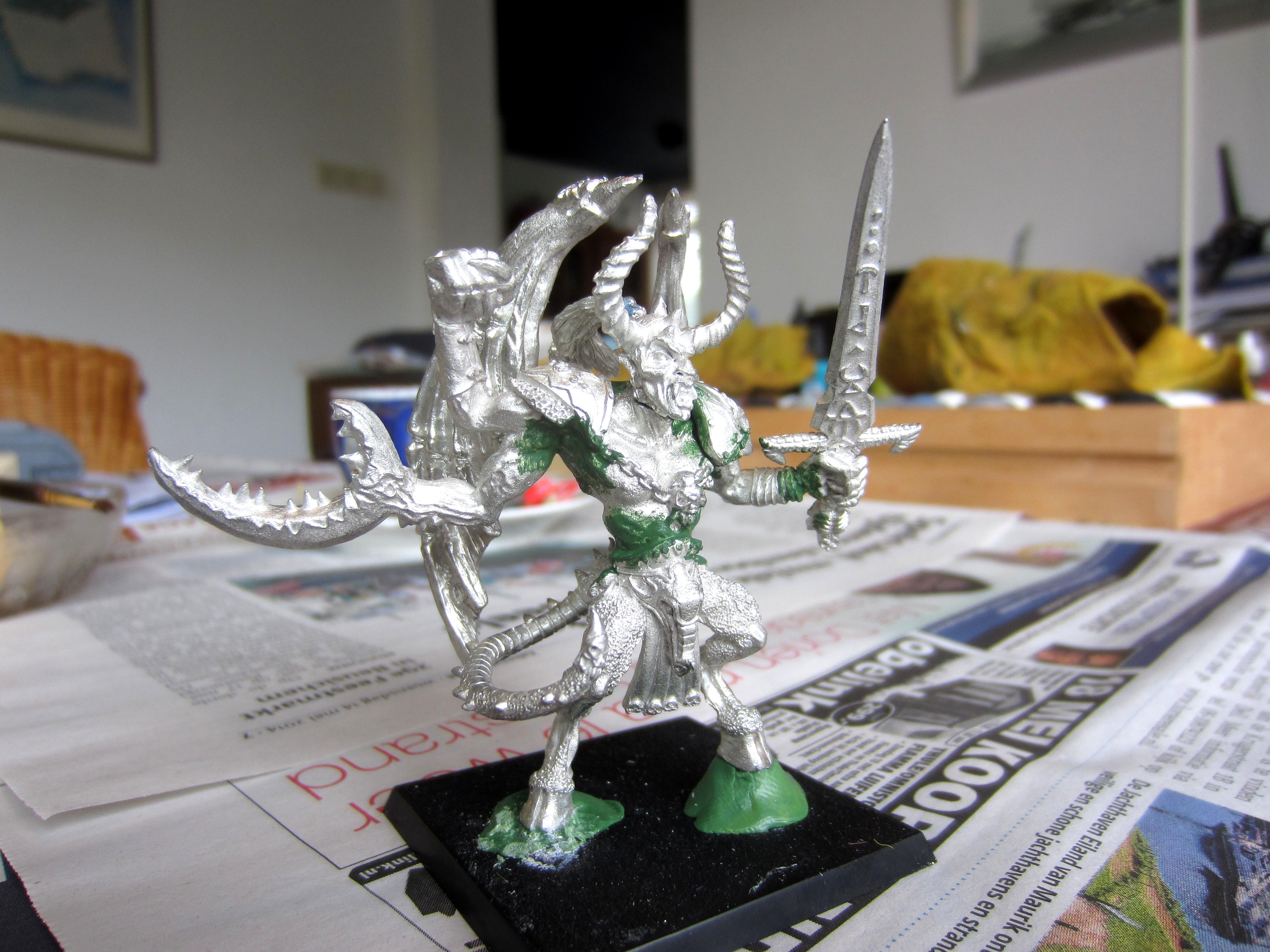 Chaos, Daemon Prince, Daemons, Greenstuff, Slaanesh, Work In Progress