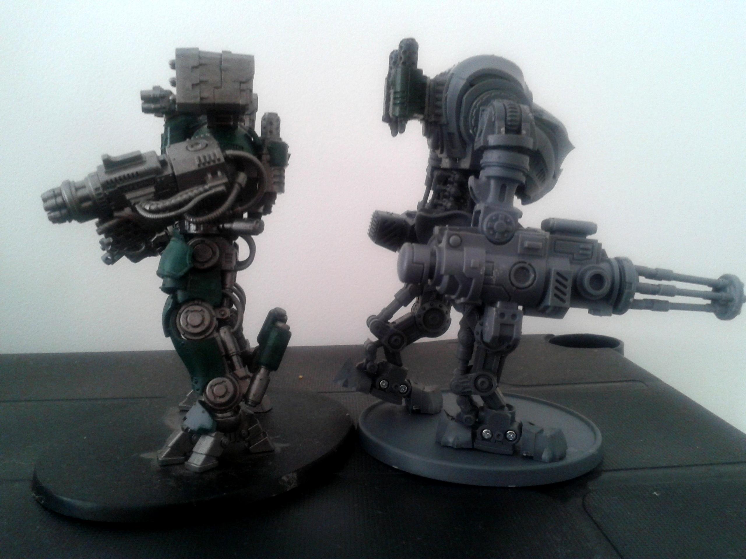 15mm Leviathan Crusader, Comparison, Dreadknight, Leviathan Crusader, Tau Riptide