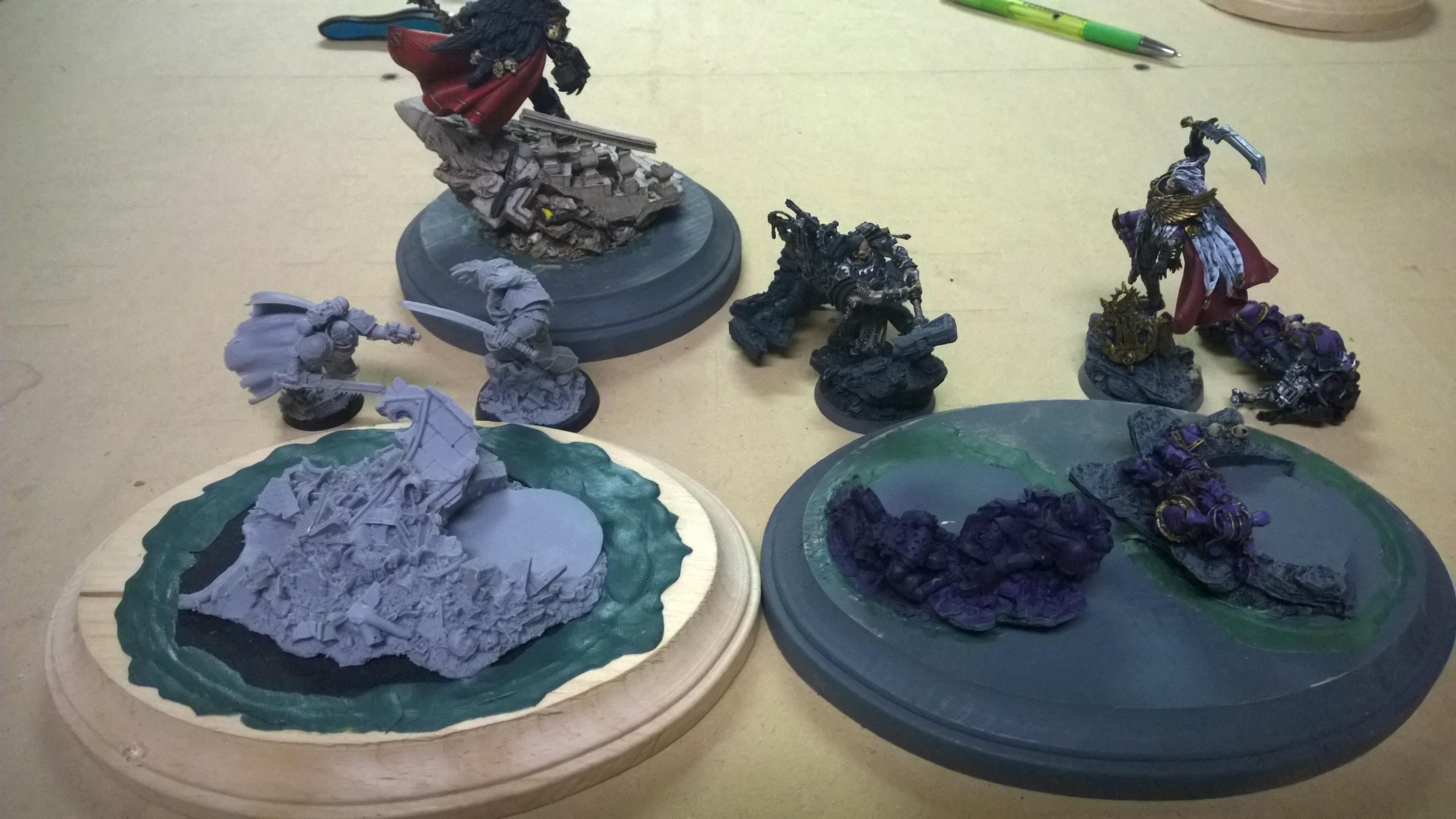 WIP - green stuff gaps on bases