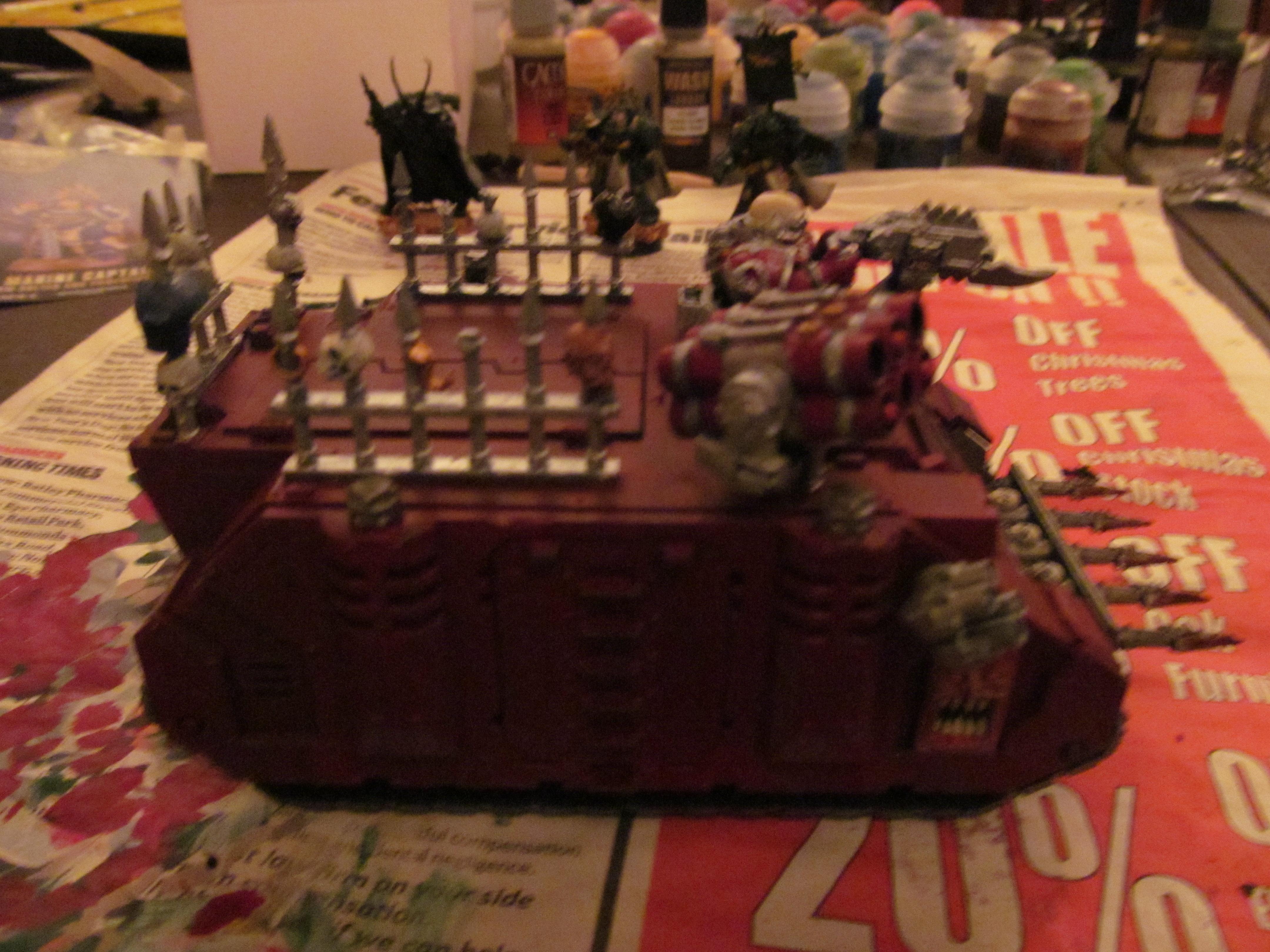 Divine Evicseration Trophy Glorification Base coat 100% and began second red layer Right second layer view