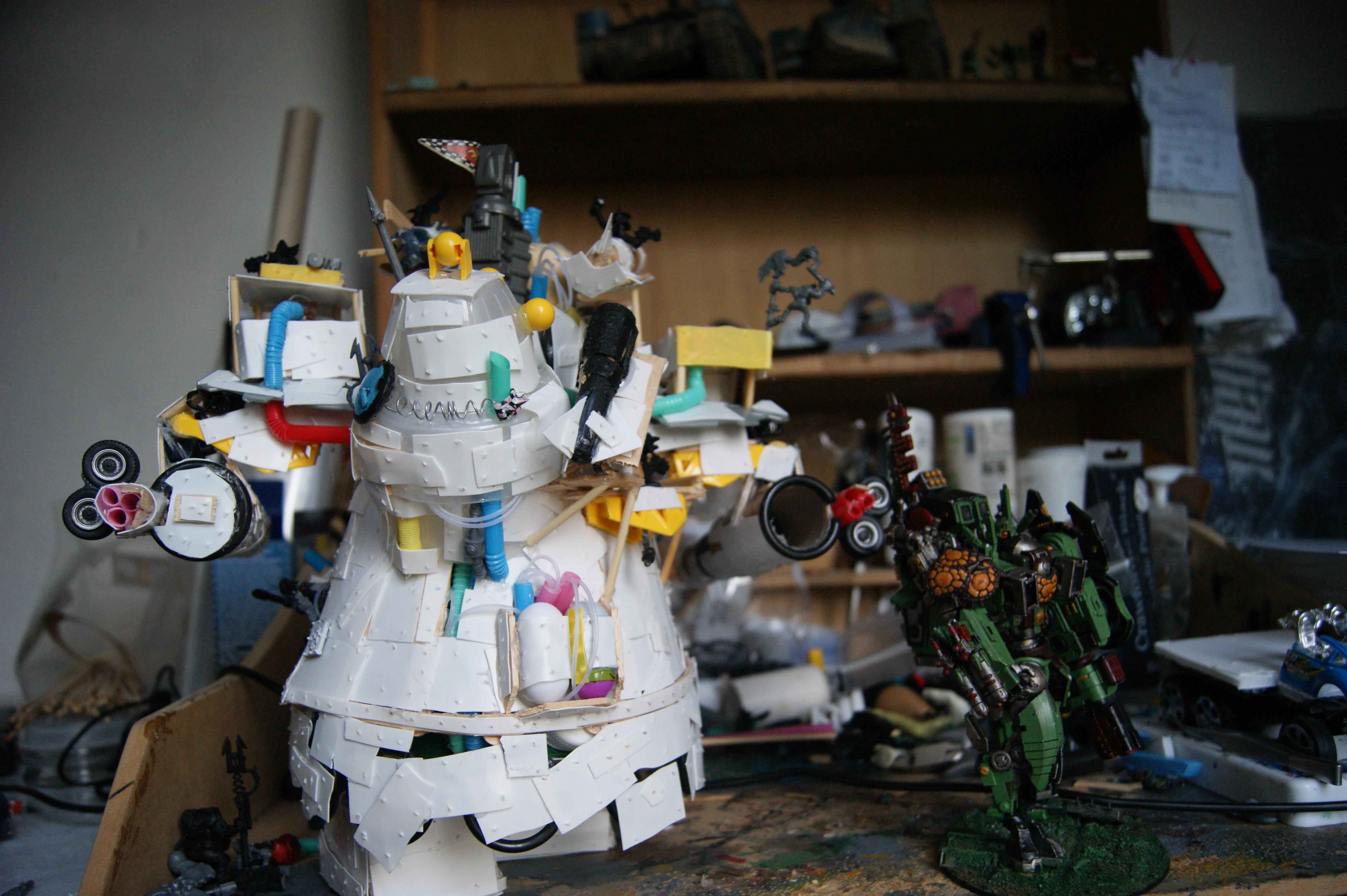 Commission, Conversion, Orks, Riptide Comparison, Scratch Build, Size Comparison, Stompa, Walker, Warhammer 40,000, Warhammer Fantasy, Work In Progress
