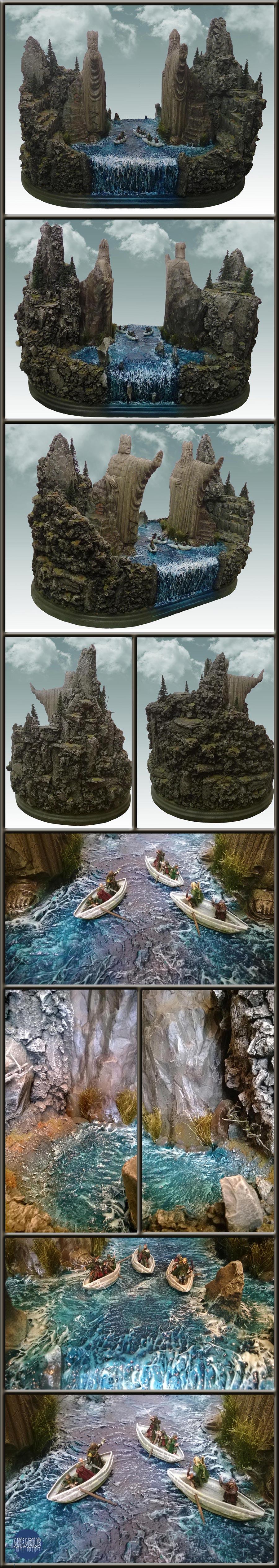 Argonath, Lord Of The Rings, Terrain, Wargames, Warhammer Fantasy
