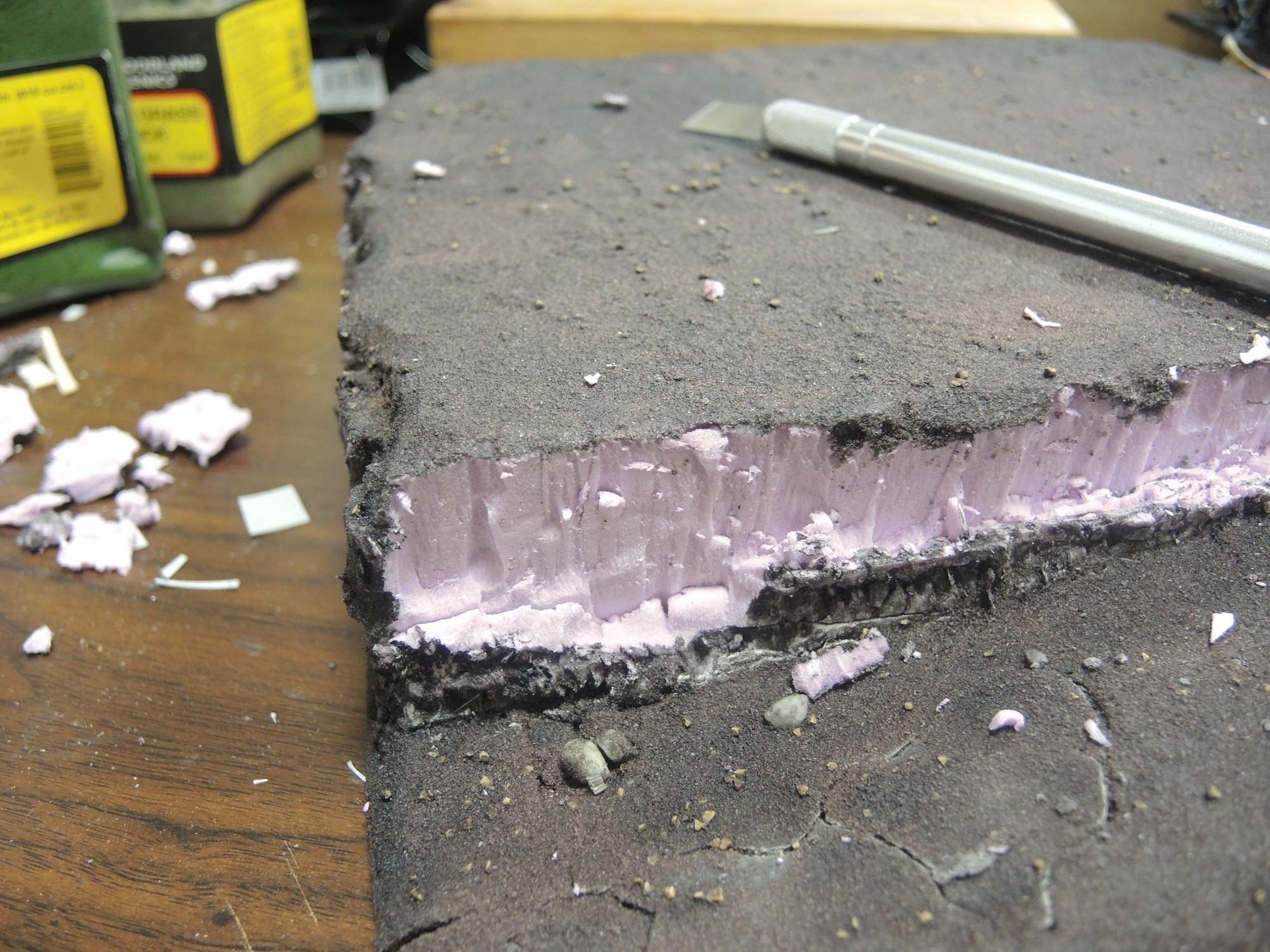 Blue, Commission, Hot Glue, Hotglue, Mesa, Pink, Styrofoam, Terrain, Tutorial, Waaazag, Waazag, Work In Progress