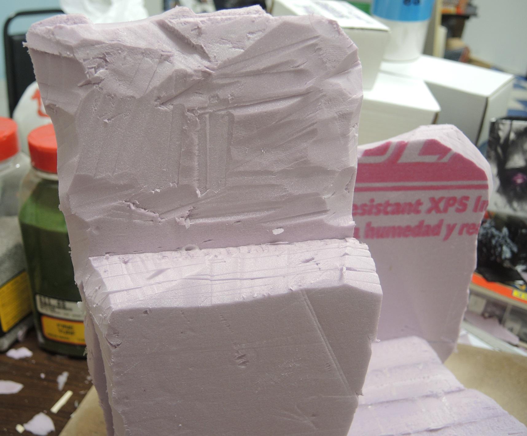 Blue, Commission, Hot Glue, Hotglue, Mesa, Pink, Styrofoam, Terrain, Tutorial, Waaazag, Waazag, Work In Progress