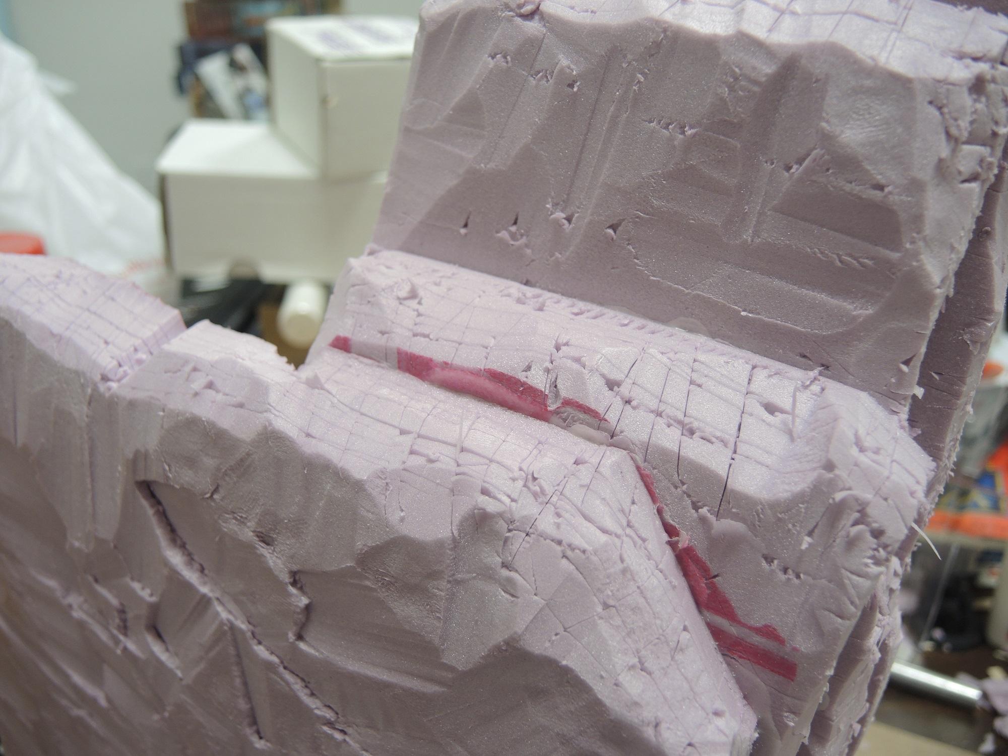 Blue, Commission, Hot Glue, Hotglue, Mesa, Pink, Styrofoam, Terrain, Tutorial, Waaazag, Waazag, Work In Progress