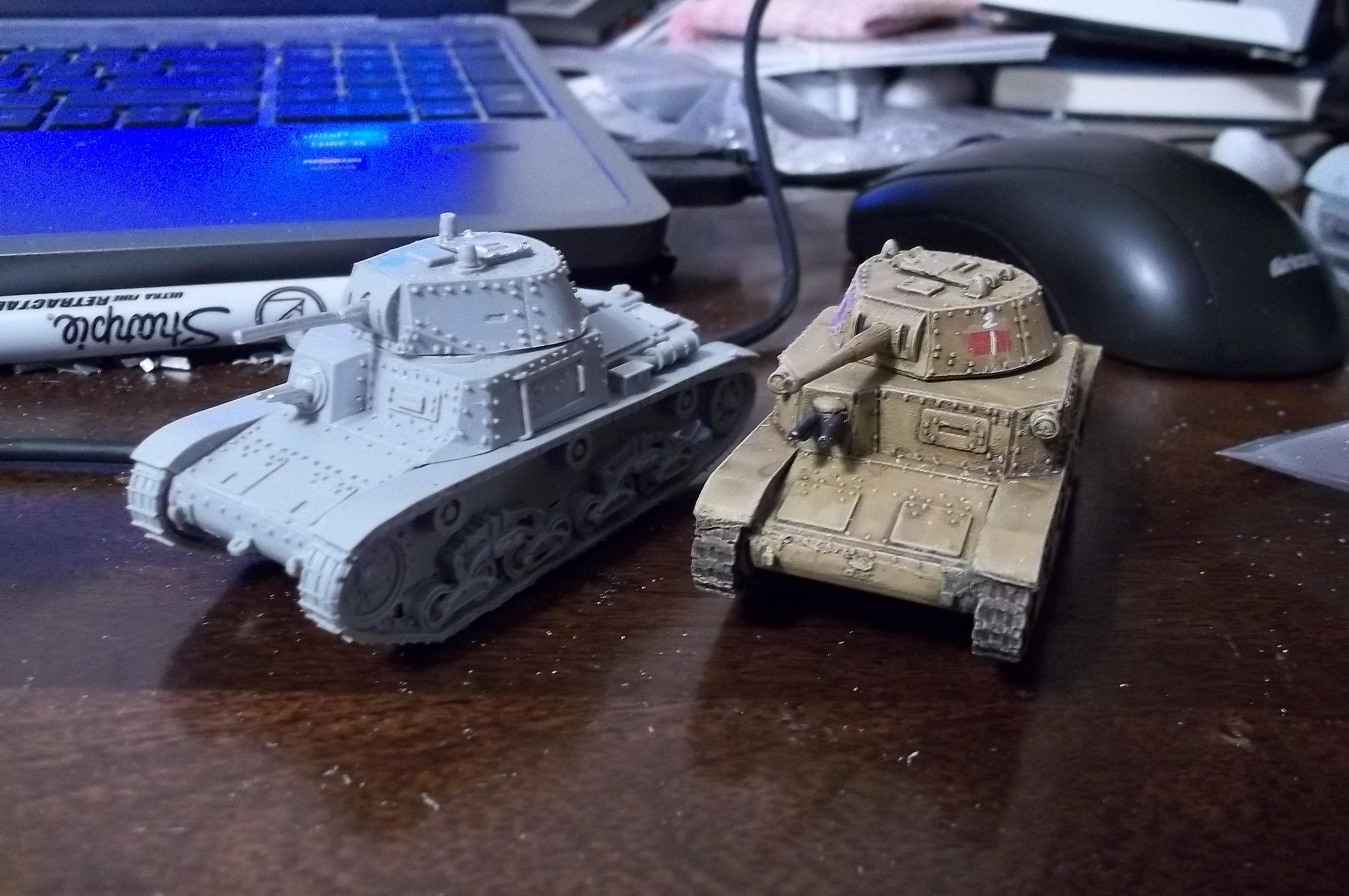 Blitzkrieg Miniatures, Bolt Action, Italian, Tank, Warlord Games, Work In Progress, World War 2