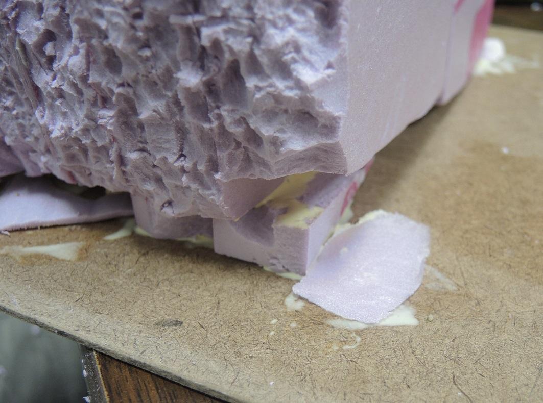 Blue, Commission, Hot Glue, Hotglue, Mesa, Pink, Styrofoam, Terrain, Tutorial, Waaazag, Waazag, Work In Progress