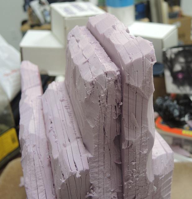 Blue, Commission, Hot Glue, Hotglue, Mesa, Pink, Styrofoam, Terrain, Tutorial, Waaazag, Waazag, Work In Progress