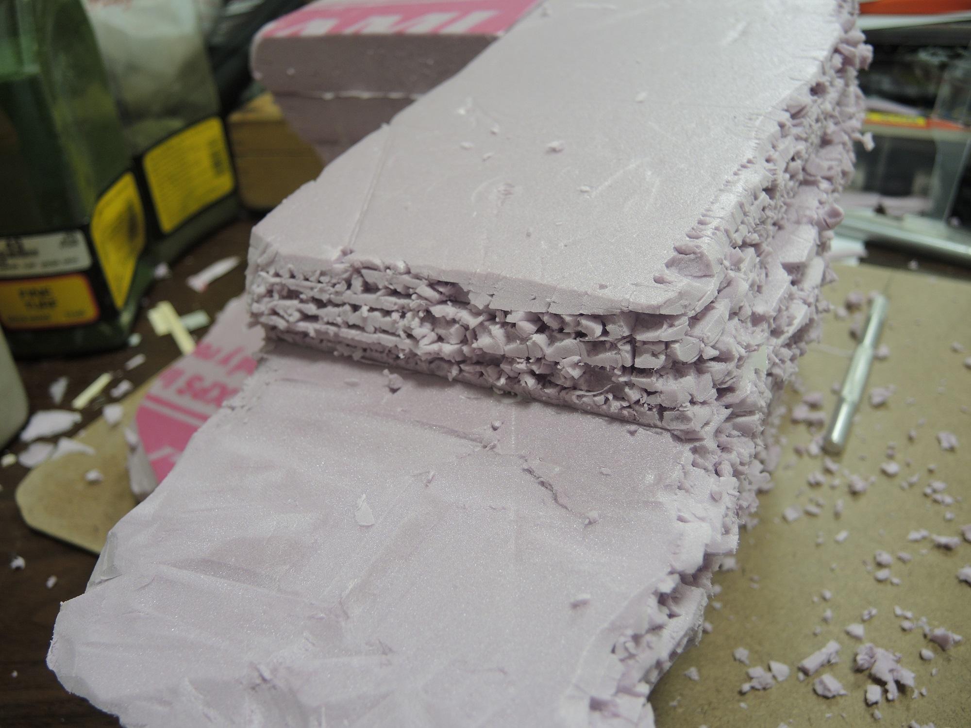 Blue, Commission, Hot Glue, Hotglue, Mesa, Pink, Styrofoam, Terrain, Tutorial, Waaazag, Waazag, Work In Progress