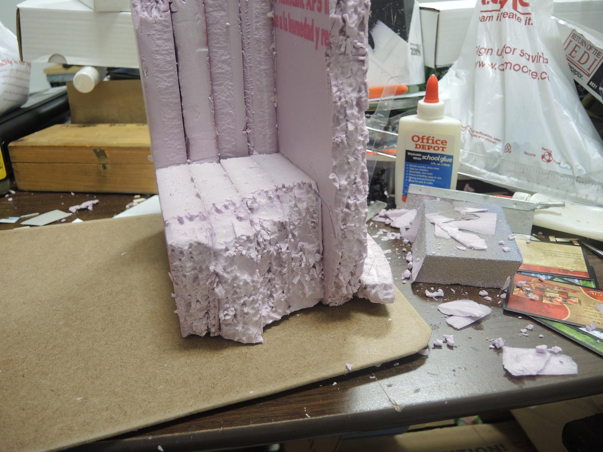 Blue, Commission, Hot Glue, Hotglue, Mesa, Pink, Styrofoam, Terrain, Tutorial, Waaazag, Waazag, Work In Progress