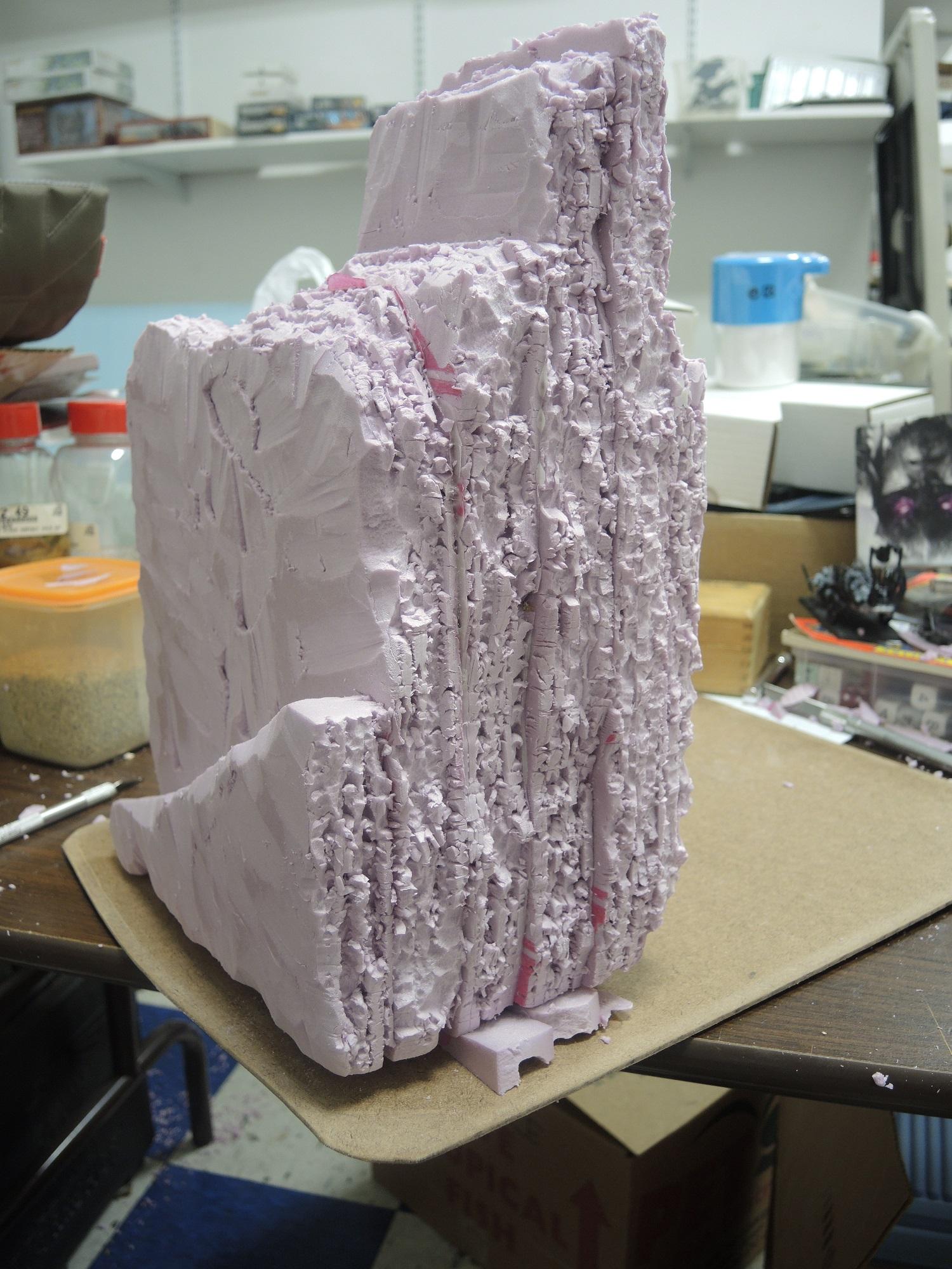 Blue, Commission, Hot Glue, Hotglue, Mesa, Pink, Styrofoam, Terrain, Tutorial, Waaazag, Waazag, Work In Progress