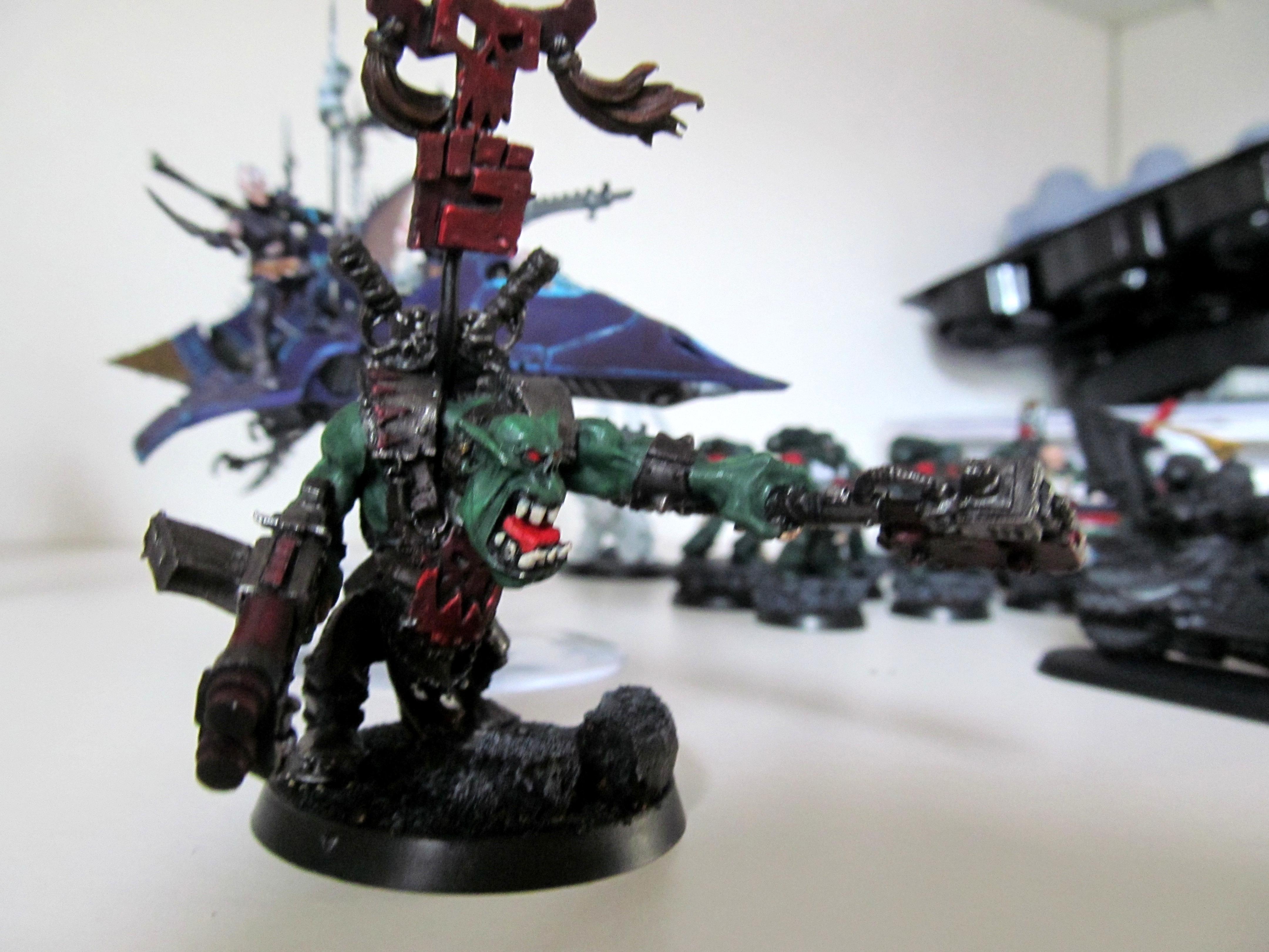 Orks, Ork Warboss Ready To Fight Right View