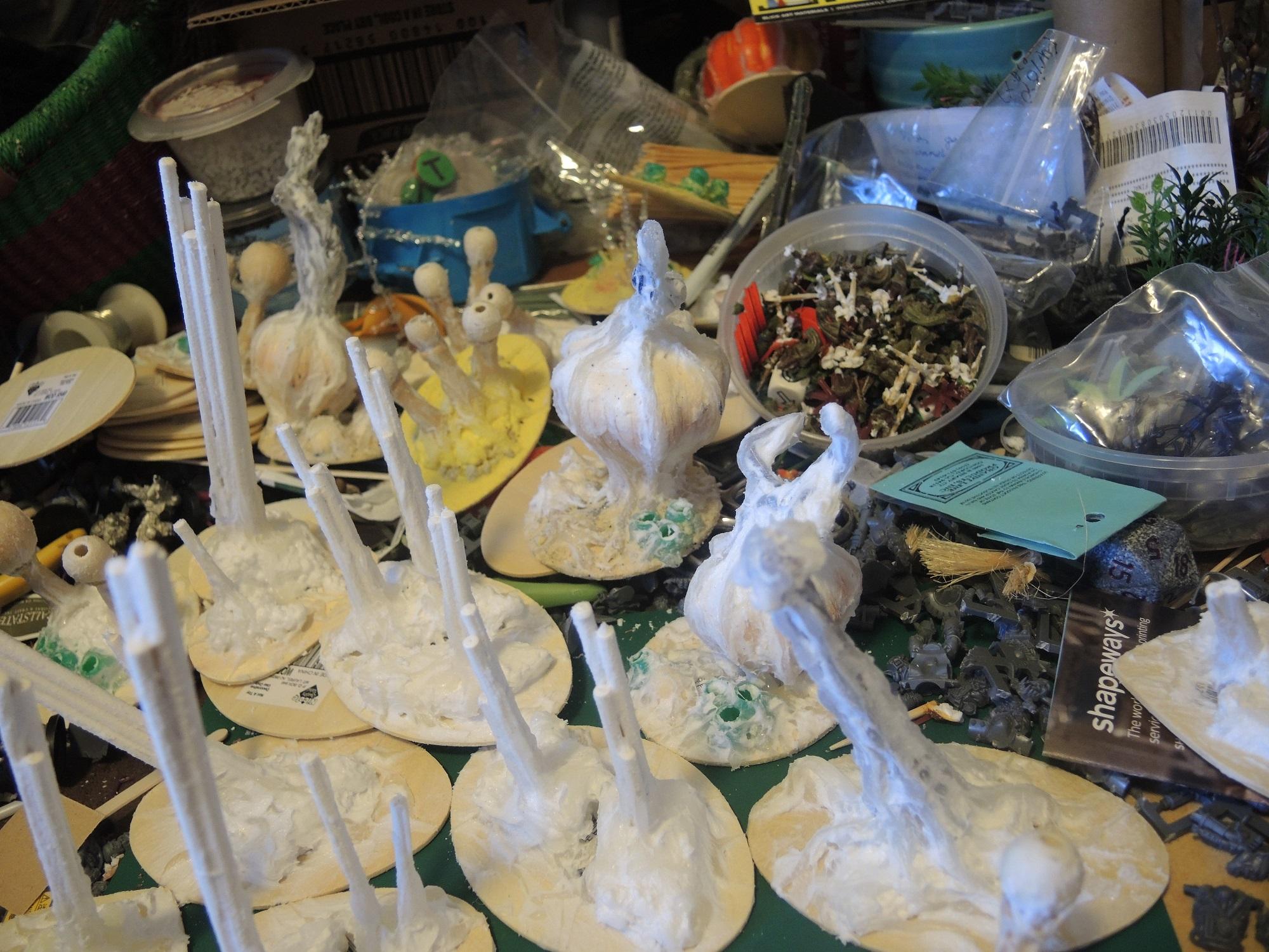 Alien, Commission, Garlic, Hot Glue, Hotglue, Jungle, Straws, Terrain, Tutorial, Waaazag, Waazag, Wood, Work In Progress