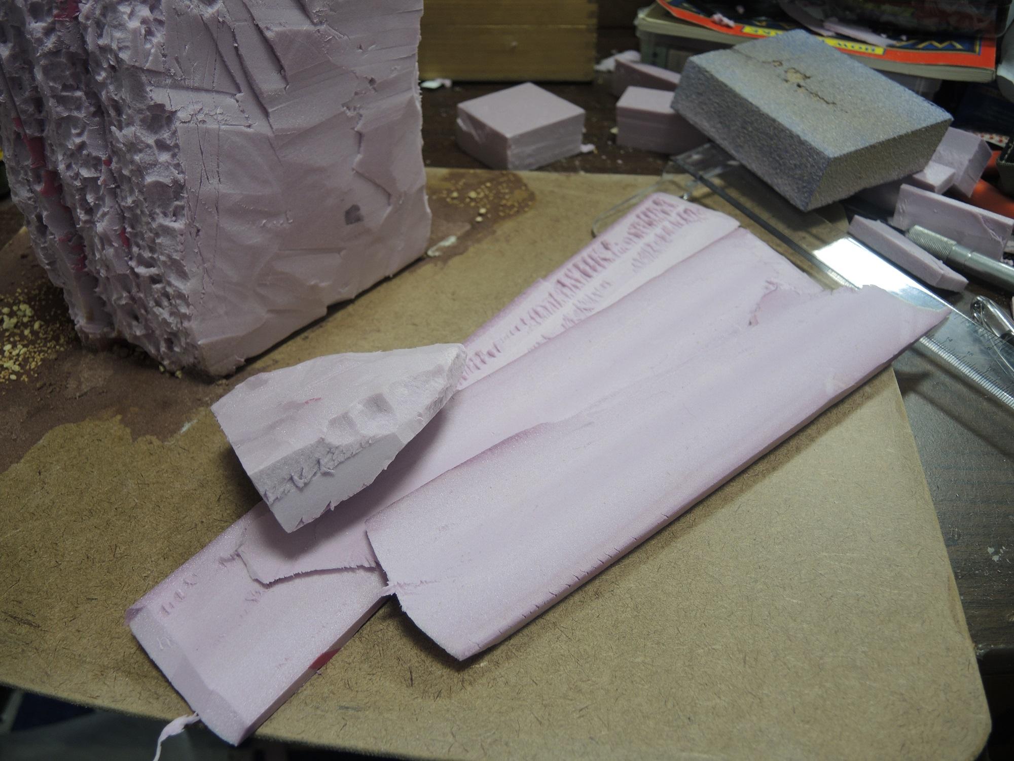 Blue, Commission, Hot Glue, Hotglue, Mesa, Pink, Styrofoam, Terrain, Tutorial, Waaazag, Waazag, Work In Progress