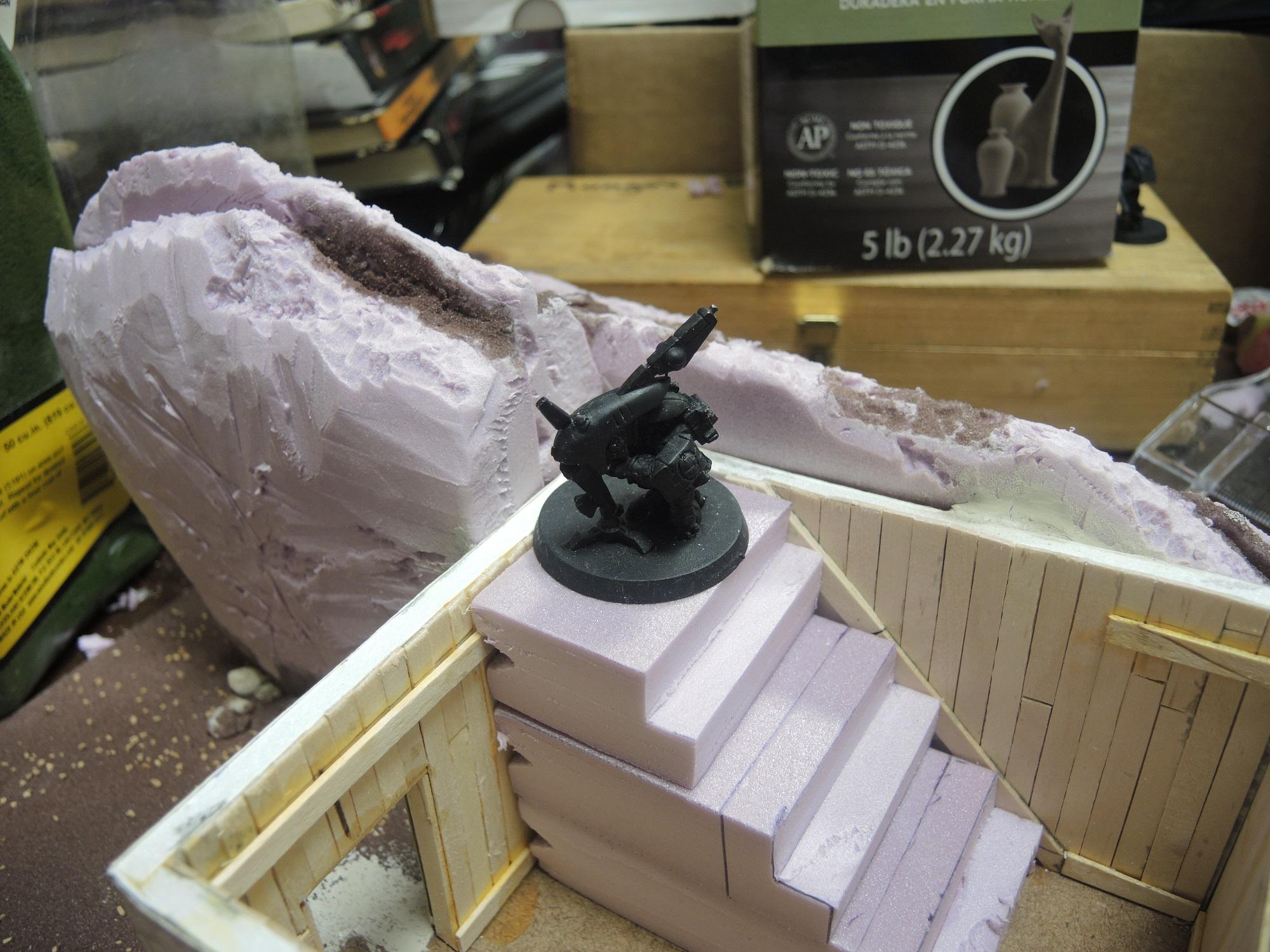 Blue, Commission, Hot Glue, Hotglue, Mesa, Pink, Styrofoam, Terrain, Tutorial, Waaazag, Waazag, Work In Progress