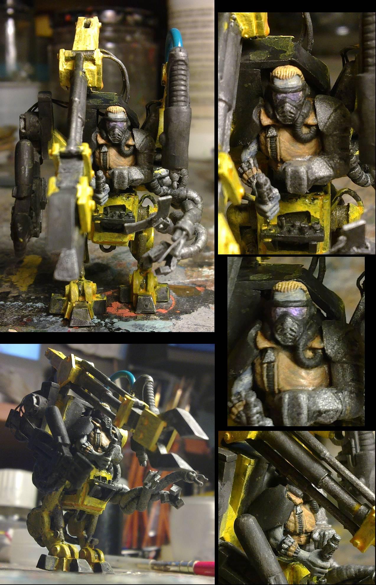 Adeptus Mechanicus, Civilian, Construction, Cyborg, Mechanic, Servitors