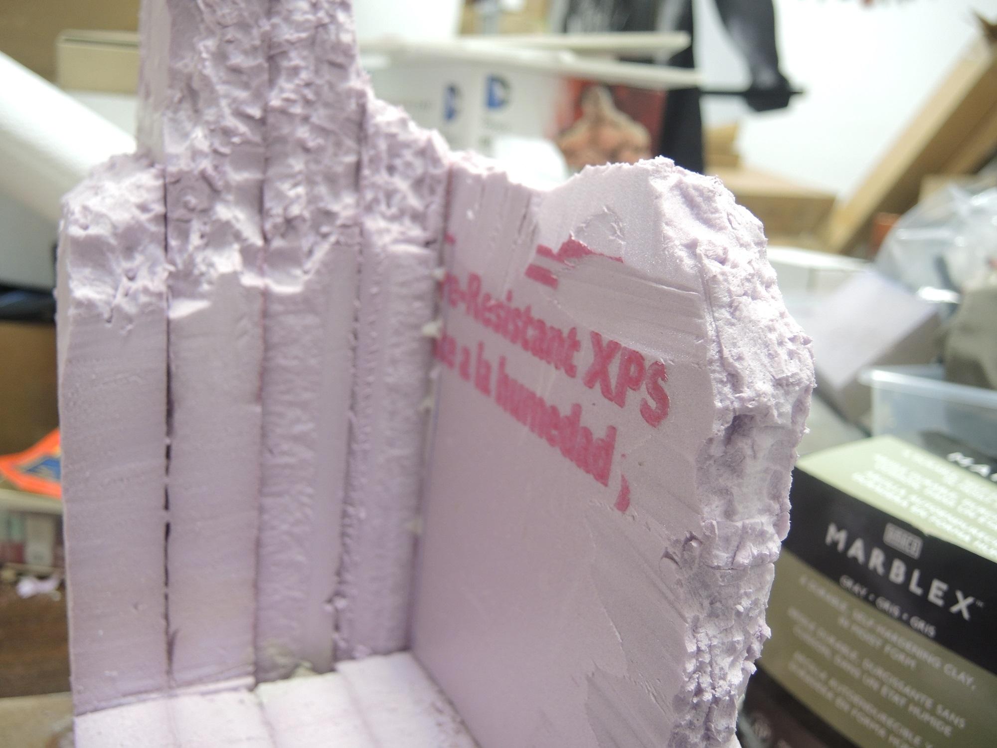 Blue, Commission, Hot Glue, Hotglue, Mesa, Pink, Styrofoam, Terrain, Tutorial, Waaazag, Waazag, Work In Progress