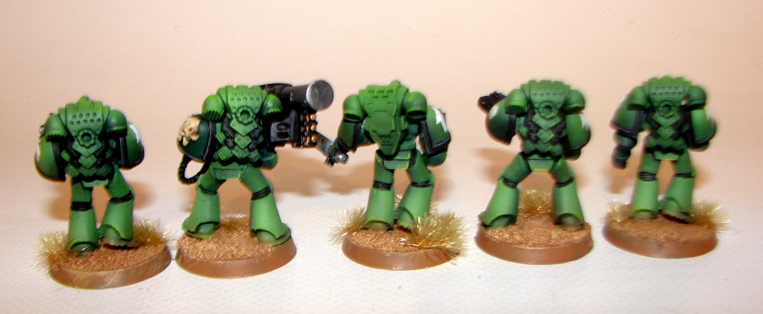 Aurora Marines, Green Marines, Object Source Lighting, Power Sword, Salamanders, Sons Of Medusa, Space Marines, Warhammer 40,000, Warhammer Fantasy