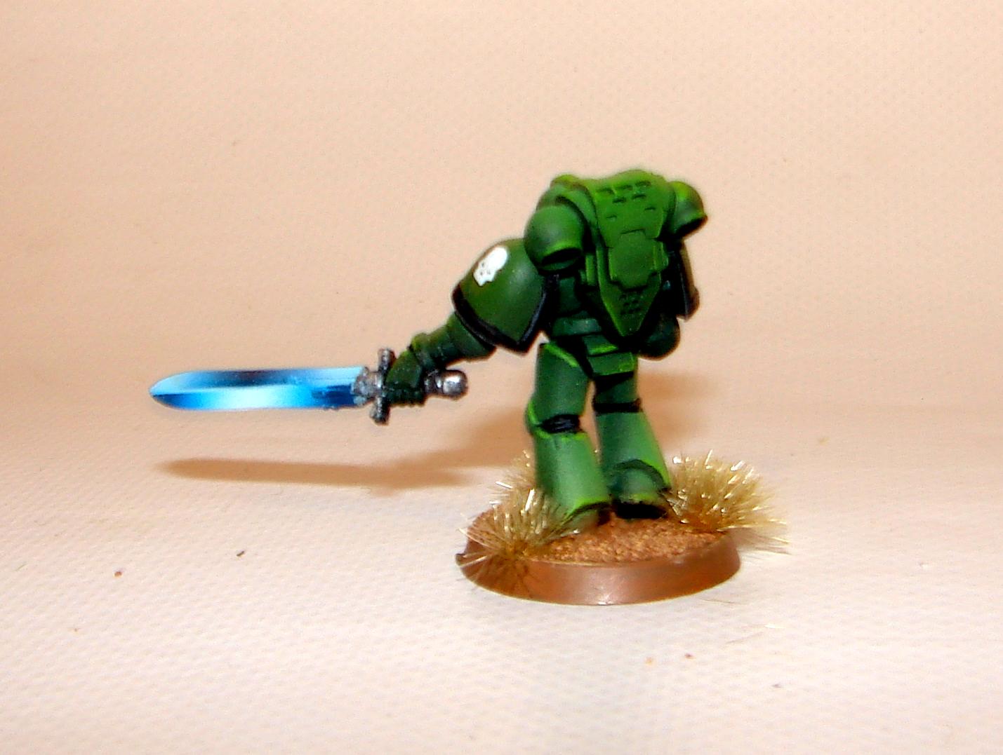 Aurora Marines, Green Marines, Object Source Lighting, Power Sword, Salamanders, Space Marines, Warhammer 40,000