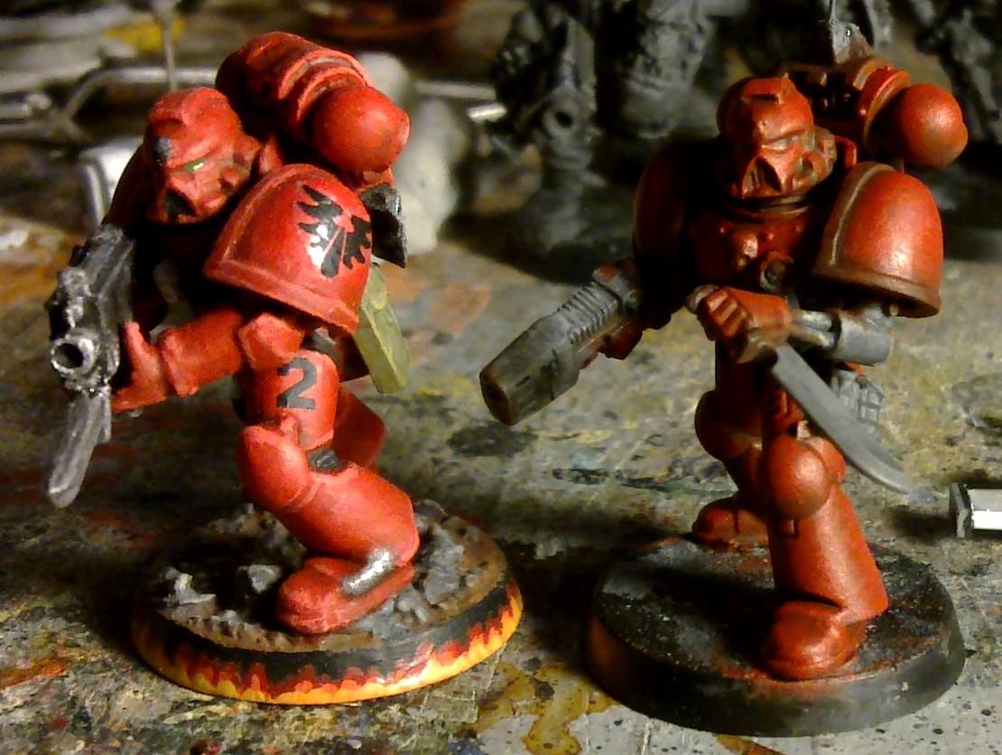 Tactical marine #12 pip 2; Blood Drinker comparison to Blood Angel
