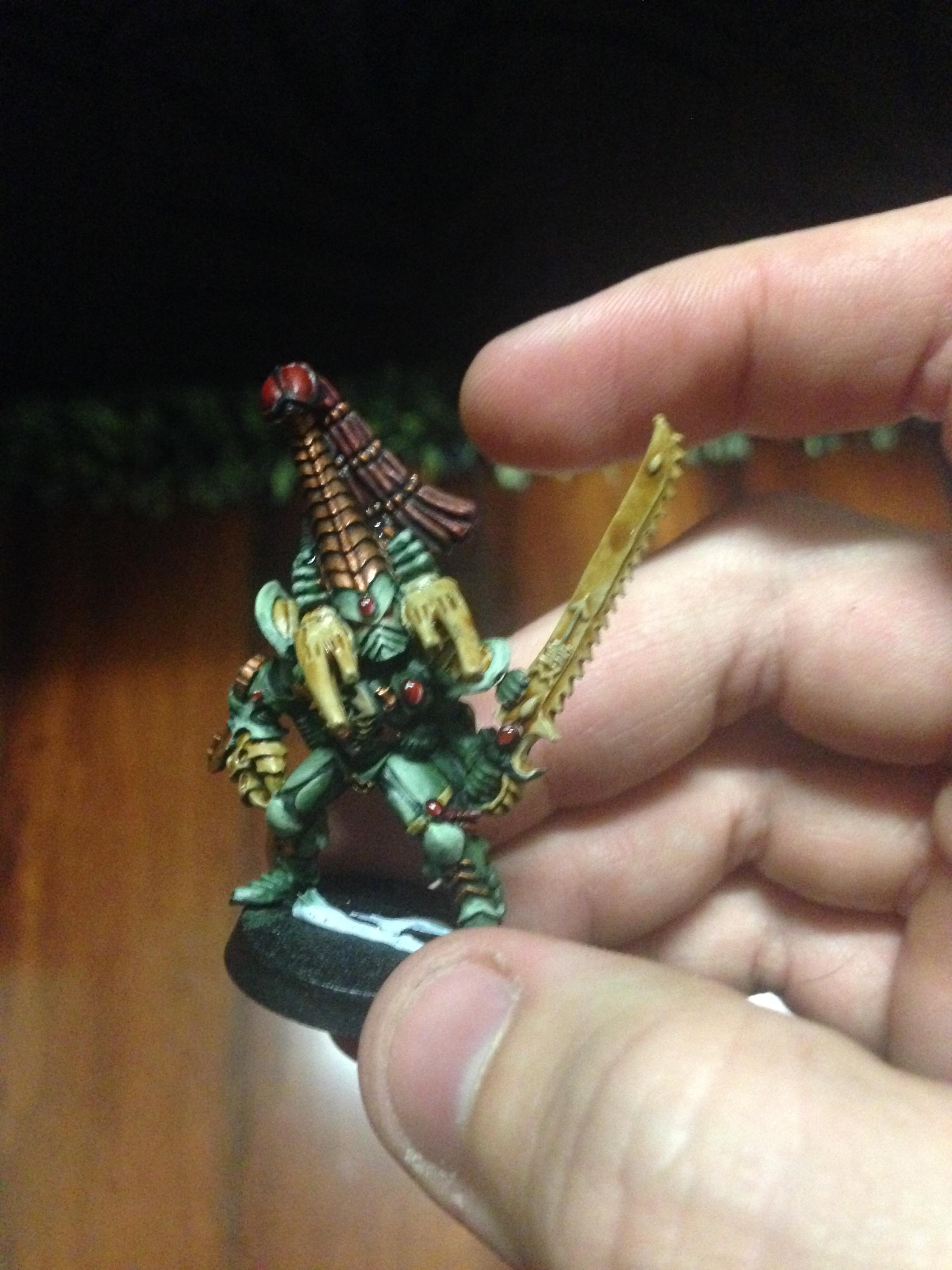 Karandras WIP (Painting up a Kill team of HQ's for a tournament, going with Karandras, Jain Zar, Illic, Fuegan and Maugan Ra)