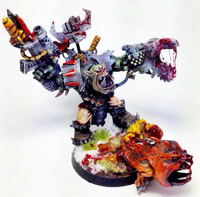Blood, Gore, Kombi, Nob, Orks, Power Klaw, Squigs, Warboss, Warboss Grukk Face-rippa, Warhammer 40,000