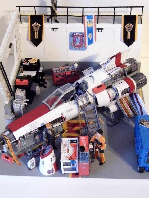 Battlestar Galactica, Diorama, Papercraft, Viper
