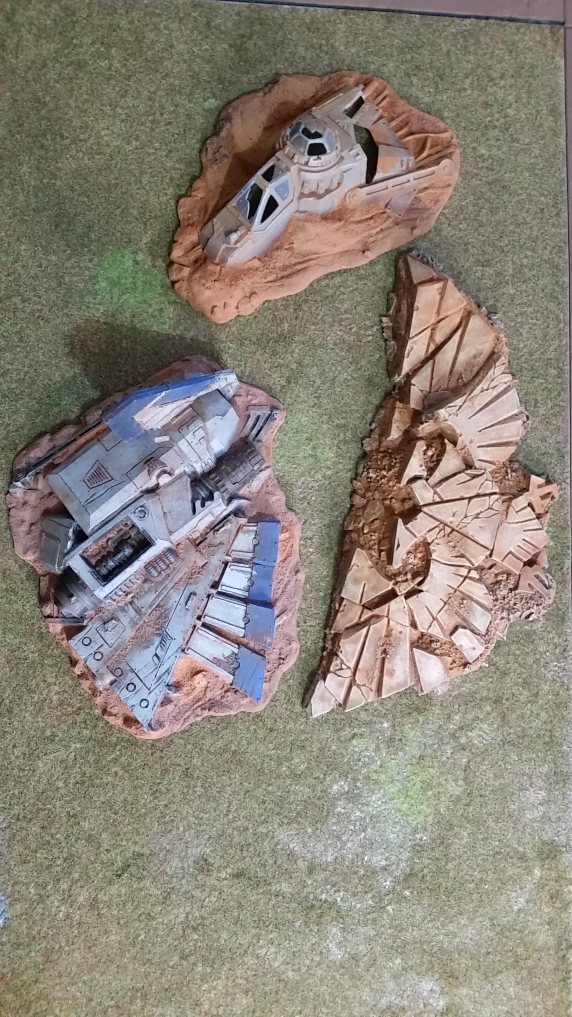 Aquila Lander, Crash, Terrain, Warhammer 40,000, Wreck