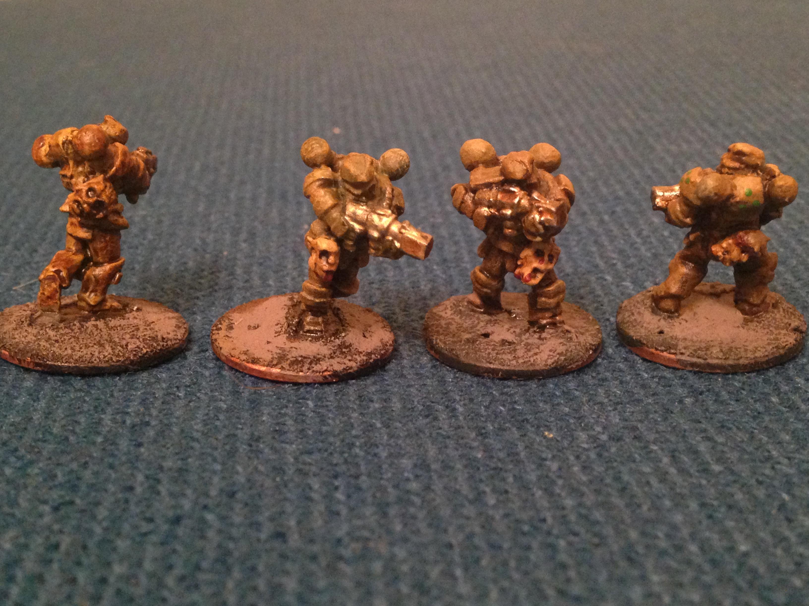 Different view of marines and their blight grenades