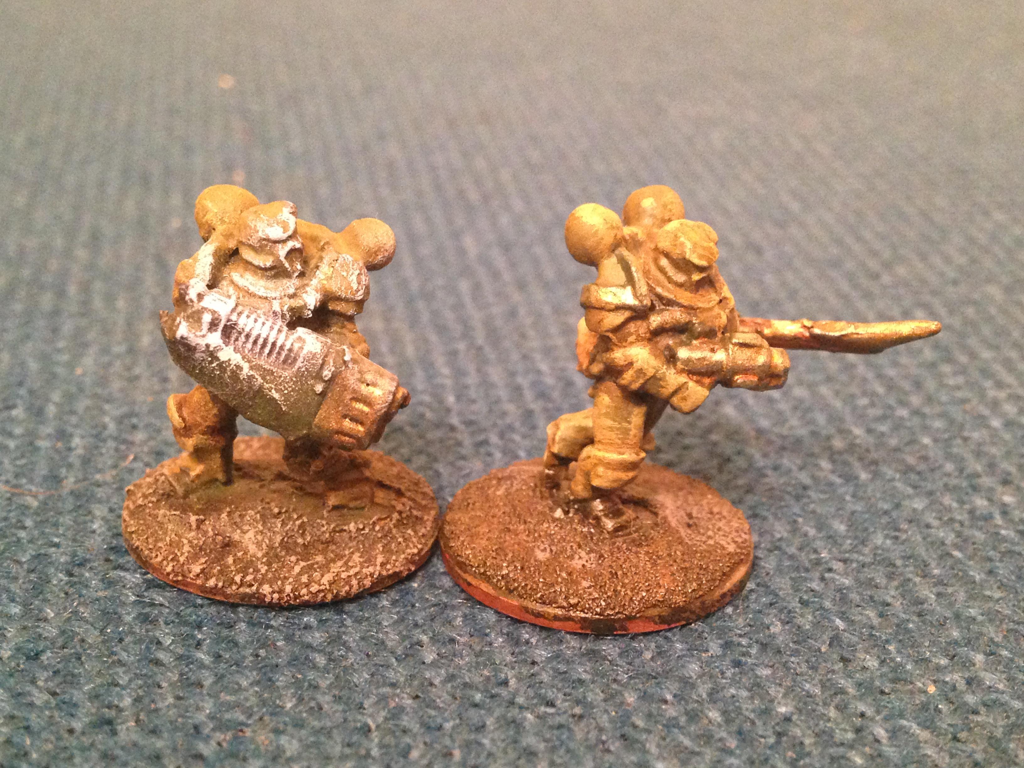 Plague marine champion and plasma gunner